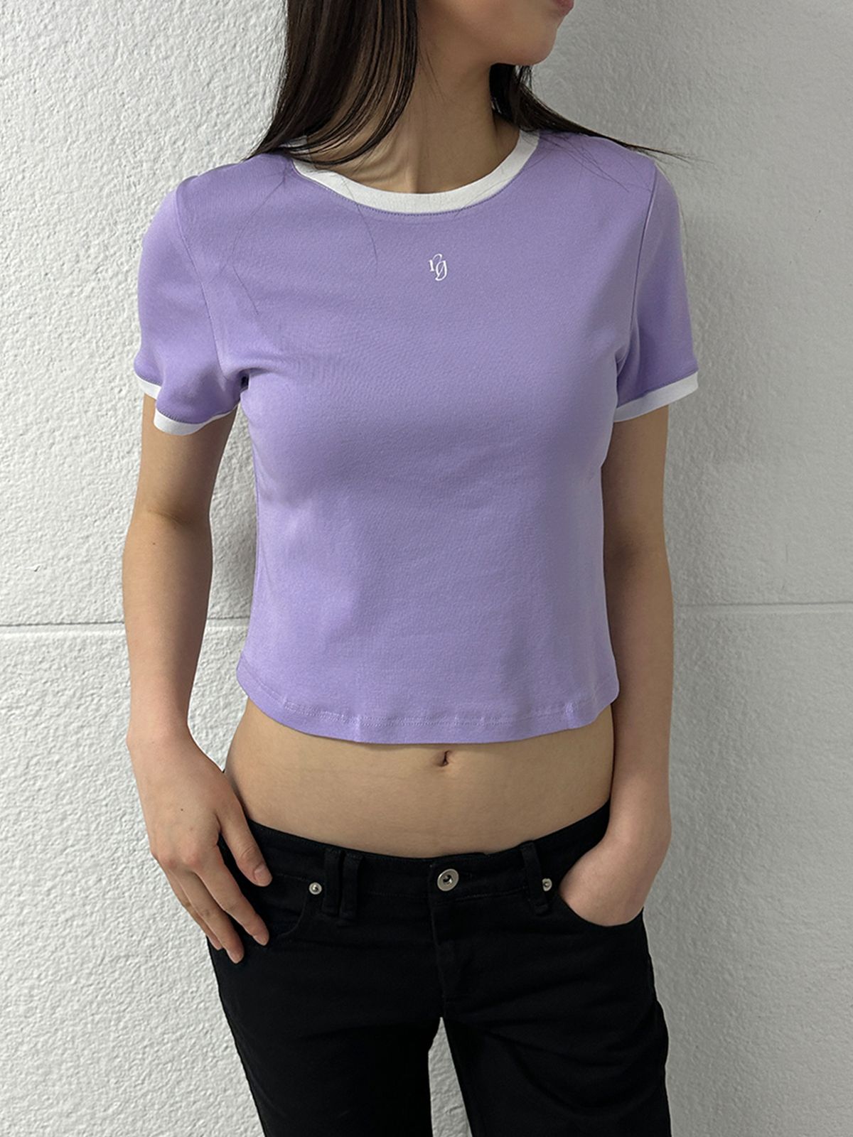 리게(RIGHE) RINGER T-SHIRT PURPLE