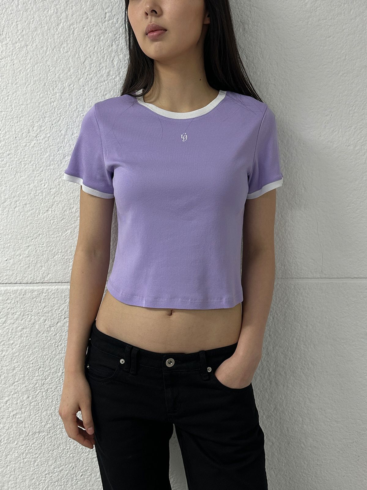 리게(RIGHE) RINGER T-SHIRT PURPLE