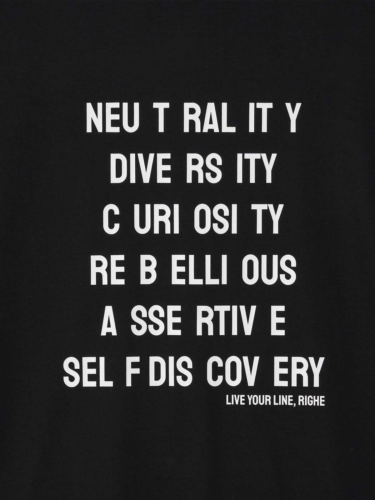 리게(RIGHE) GRAPHIC OVER TSHIRT BLACK