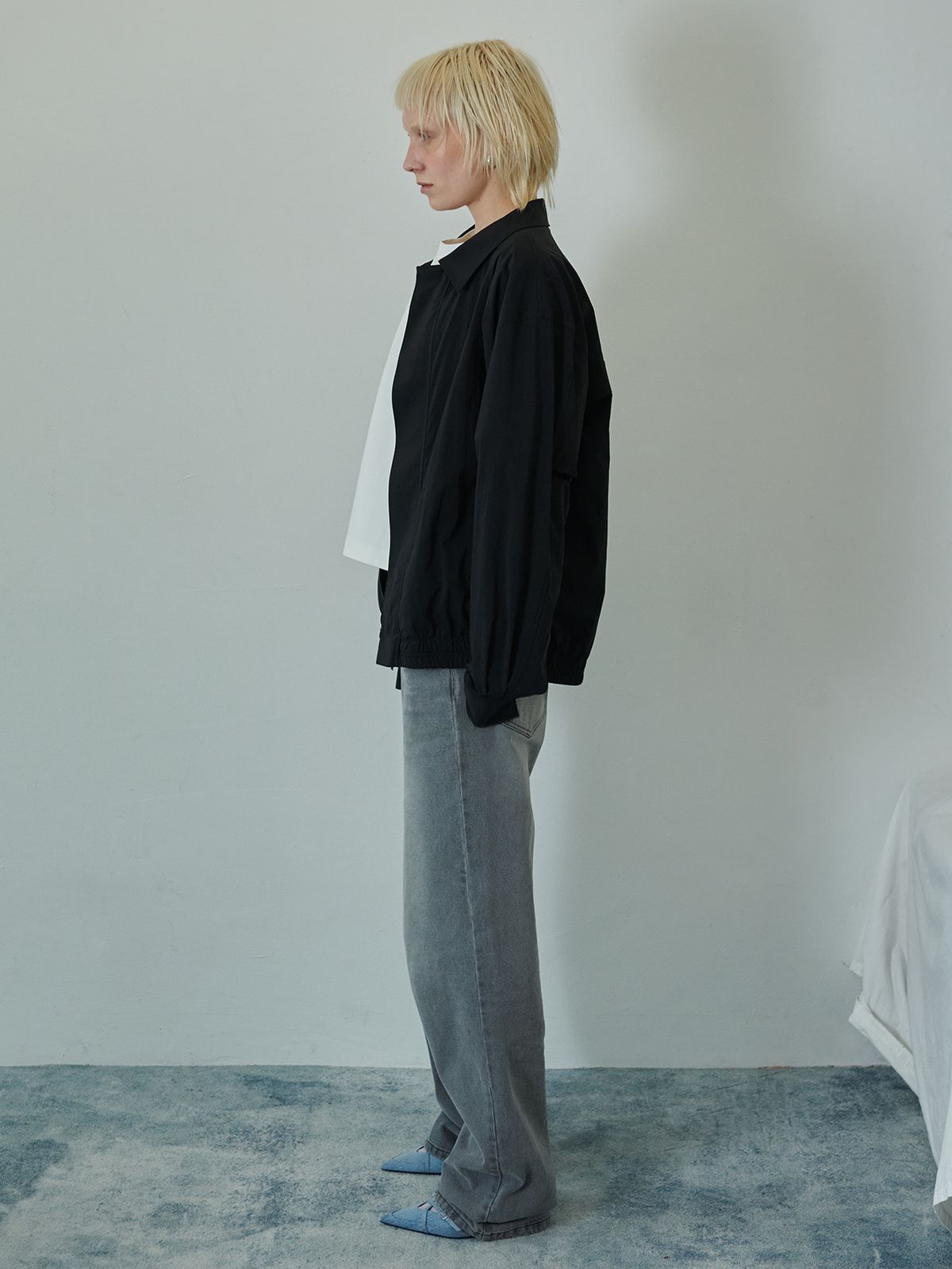 리게(RIGHE) EASY SHIRT JACKET BLACK