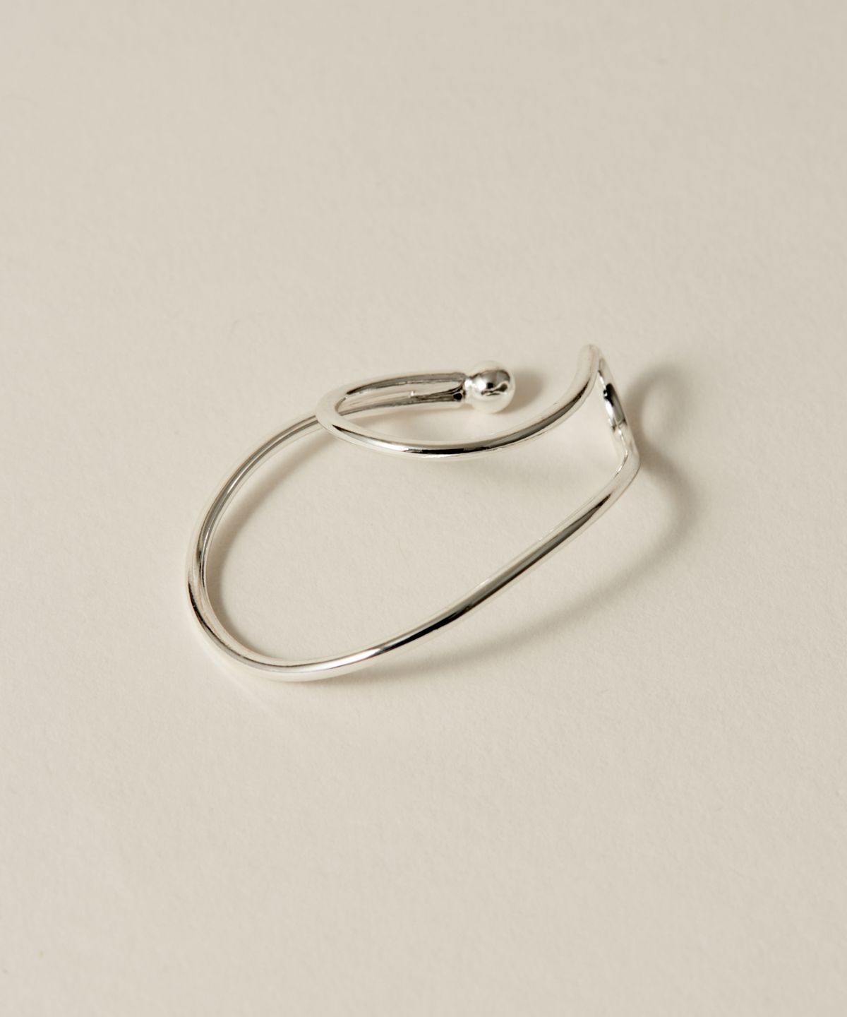 노비스도쿄(NOVICE TOKYO) 더블 라지 후프 이어커프 Double Large Hoop Ear Cuff / Silver