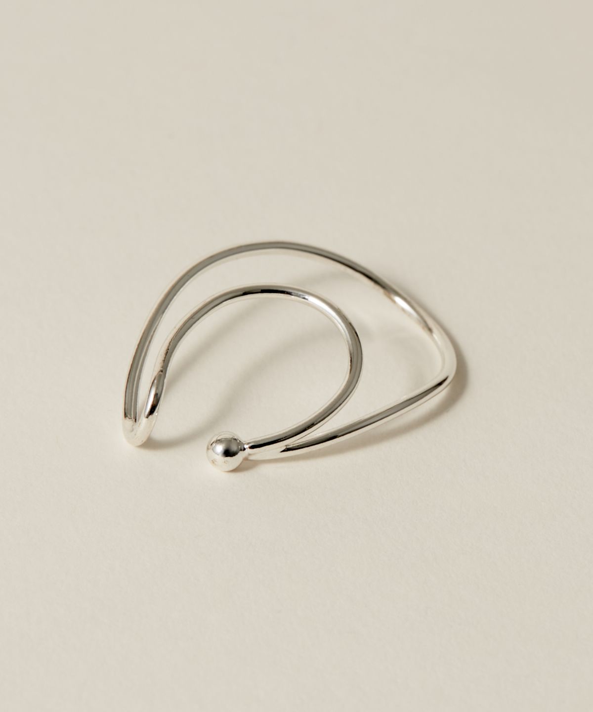 노비스도쿄(NOVICE TOKYO) 더블 라지 후프 이어커프 Double Large Hoop Ear Cuff / Silver