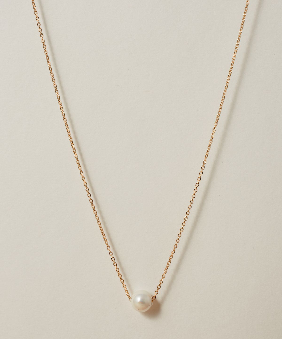 노비스도쿄(NOVICE TOKYO) 싱글 진주 목걸이 Single Pearl Necklace［Stainless］/ gold