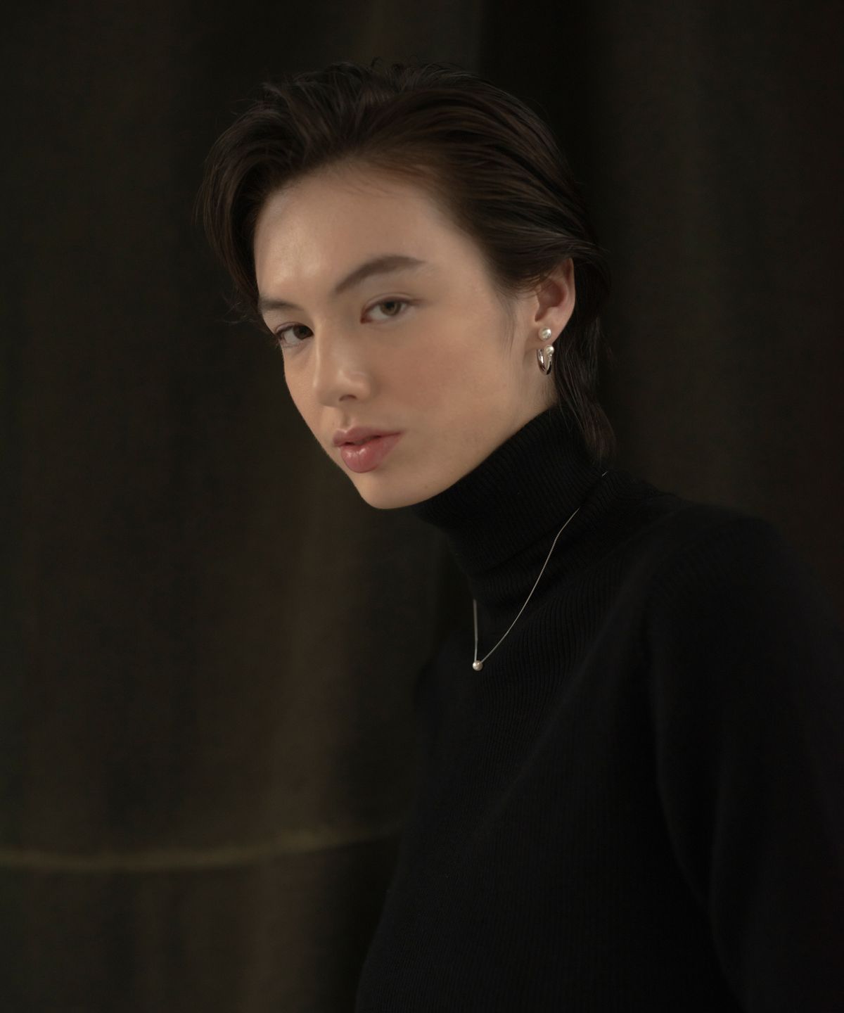 노비스도쿄(NOVICE TOKYO) 싱글 진주 목걸이 Single Pearl Necklace［Stainless］/ silver