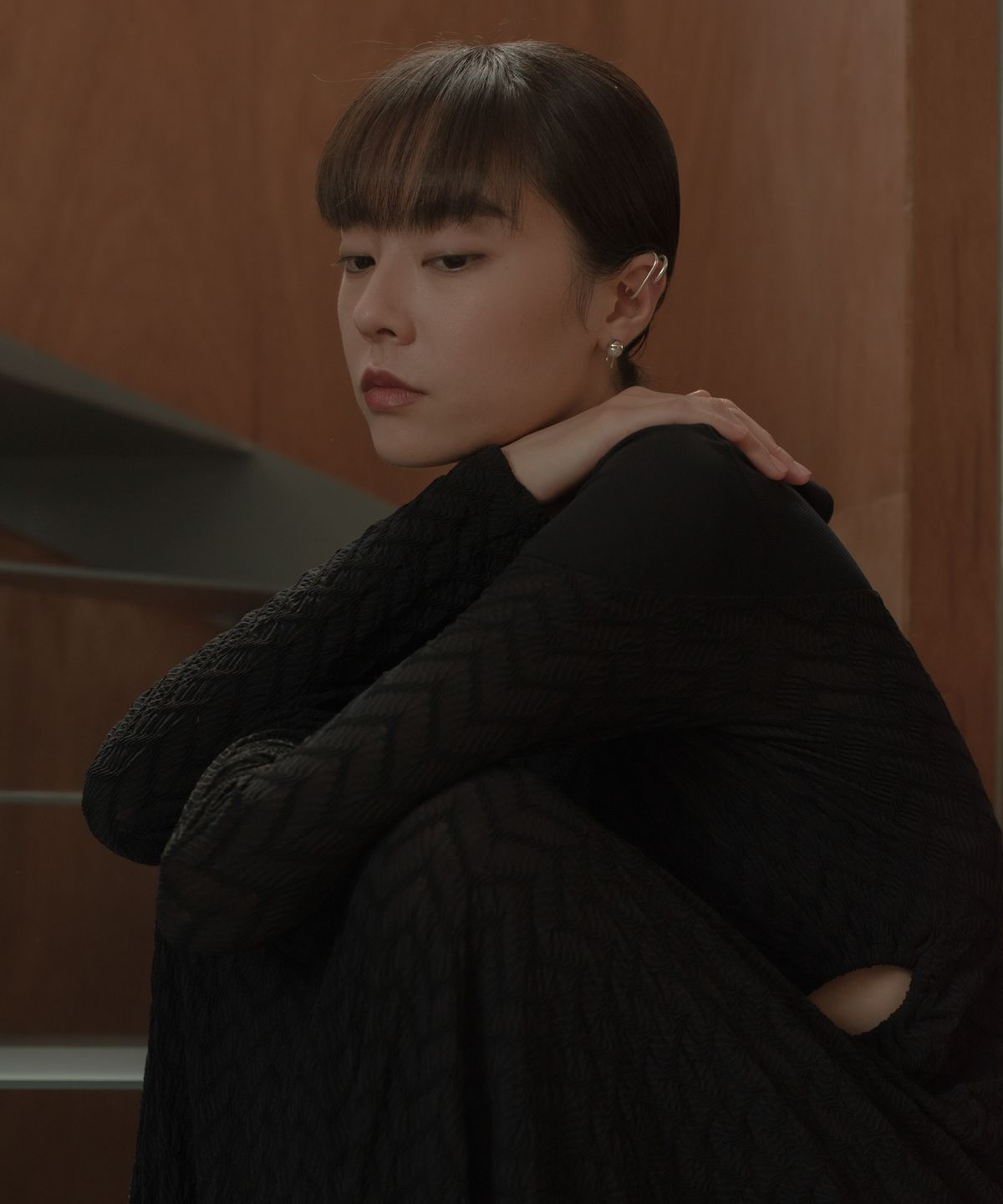 노비스도쿄(NOVICE TOKYO) 더블 라인 안테나 이어커프 Double Line Antenna Ear Cuff / silver