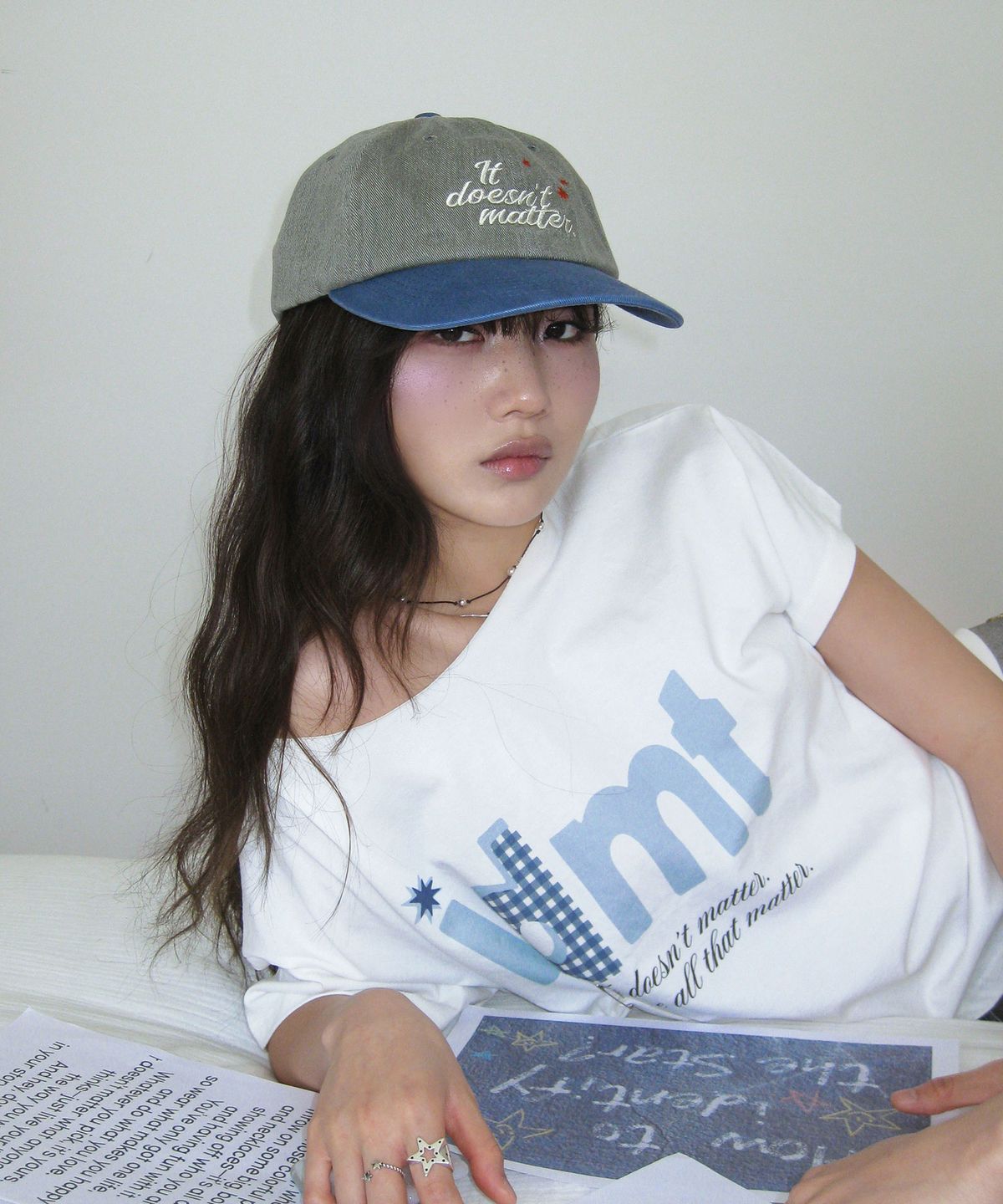 잇더즌매터(IT DOESN'T MATTER) Luney washed cap (Khaki)