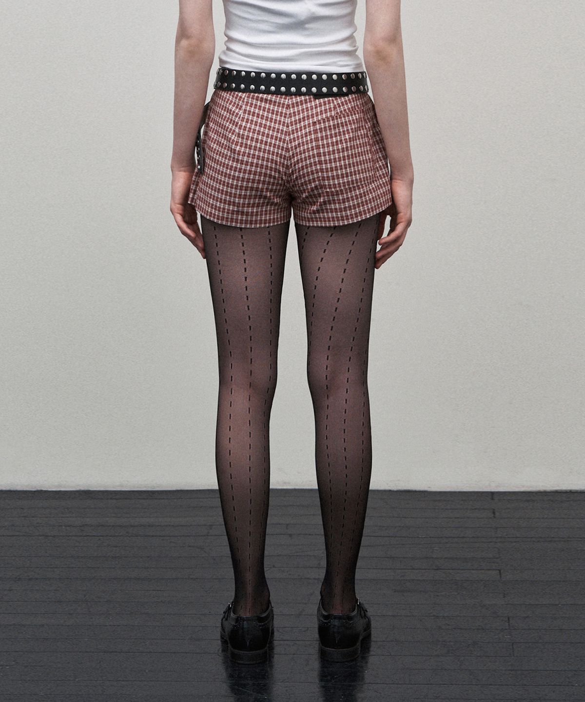 소어티(SOEOTI) Check Micro Shorts (Red)