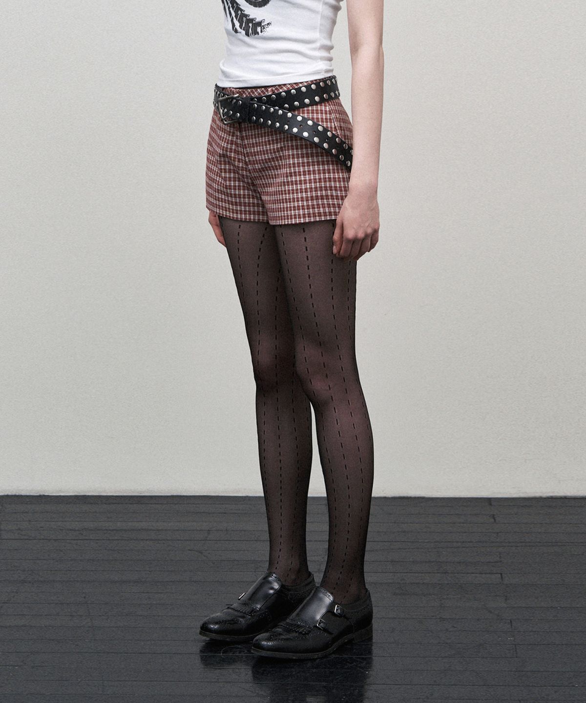 소어티(SOEOTI) Check Micro Shorts (Red)