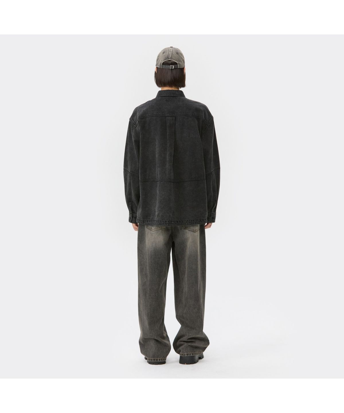 커스텀멜로우(CUSTOMELLOW) Black Line Denim Shirt CWSAW25201BKX