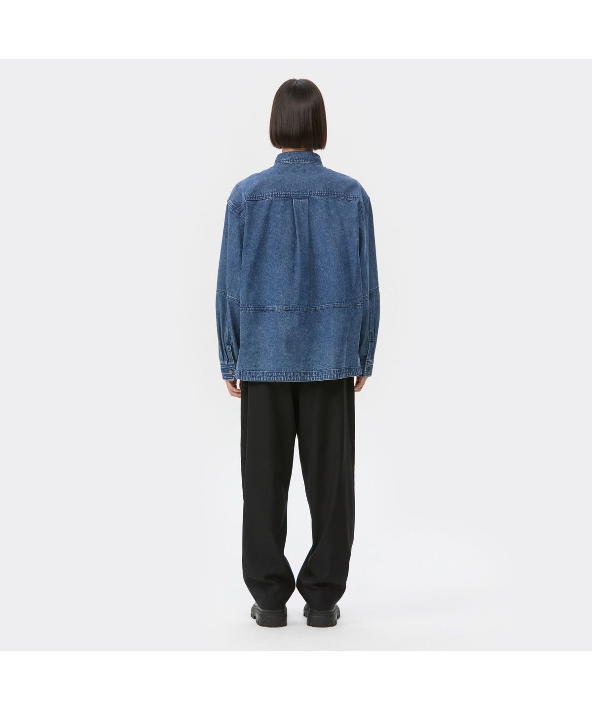 커스텀멜로우(CUSTOMELLOW) Blue Line Denim Shirt CWSAW25201BUX