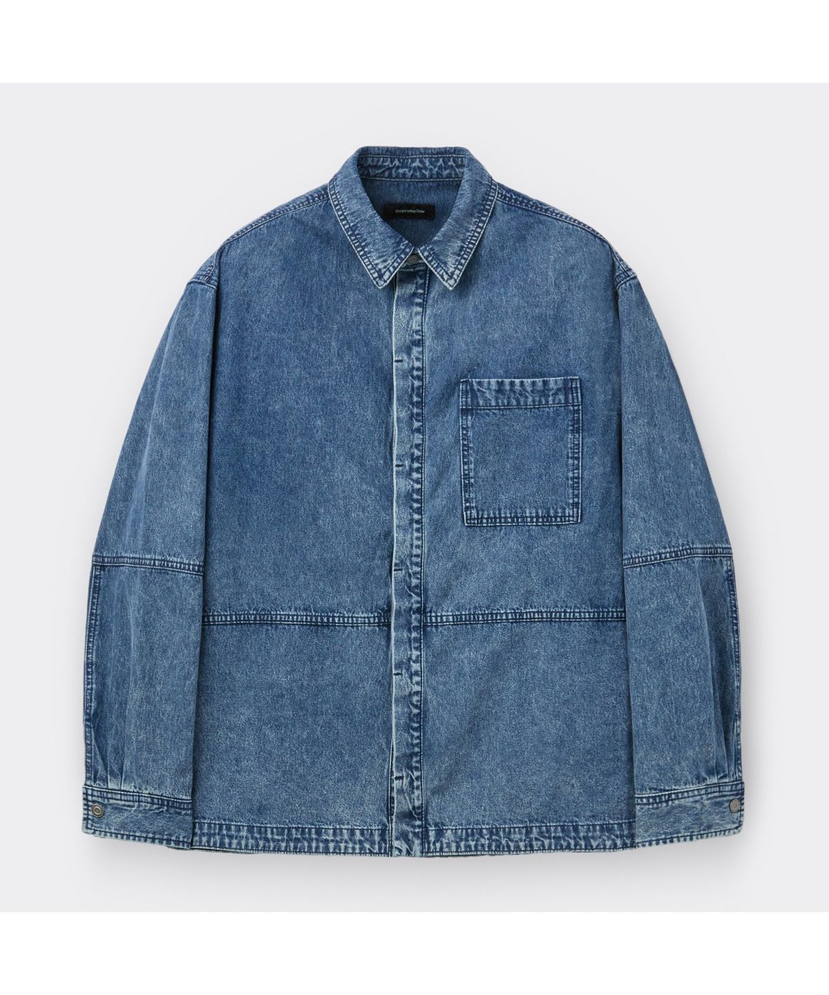 커스텀멜로우(CUSTOMELLOW) Blue Line Denim Shirt CWSAW25201BUX
