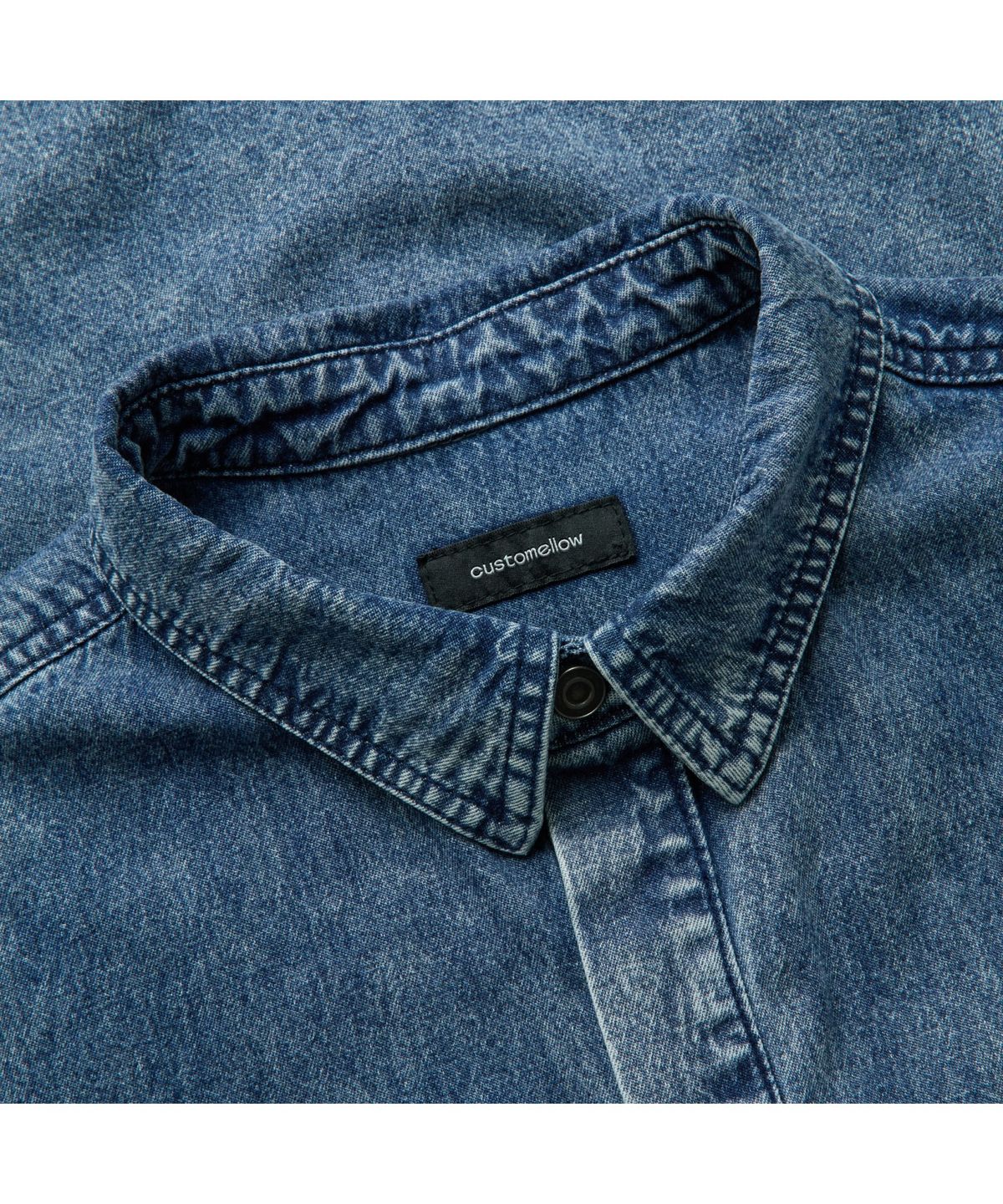 커스텀멜로우(CUSTOMELLOW) Blue Line Denim Shirt CWSAW25201BUX