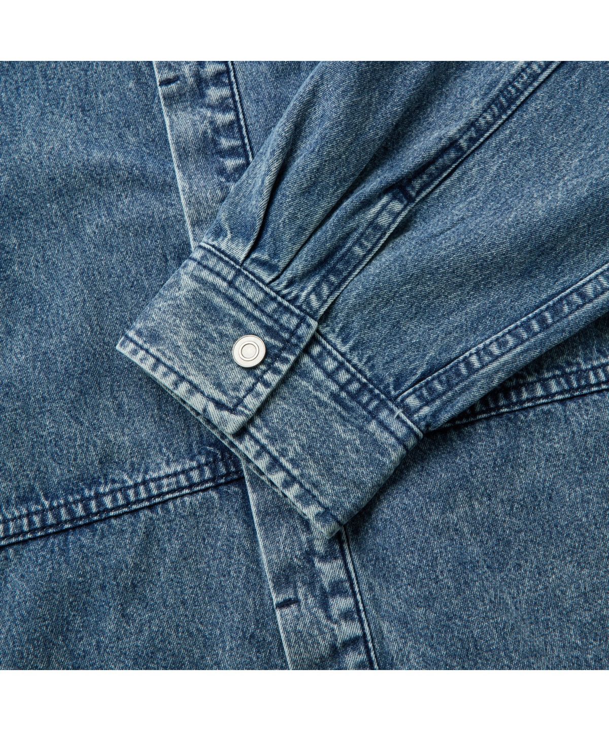 커스텀멜로우(CUSTOMELLOW) Blue Line Denim Shirt CWSAW25201BUX