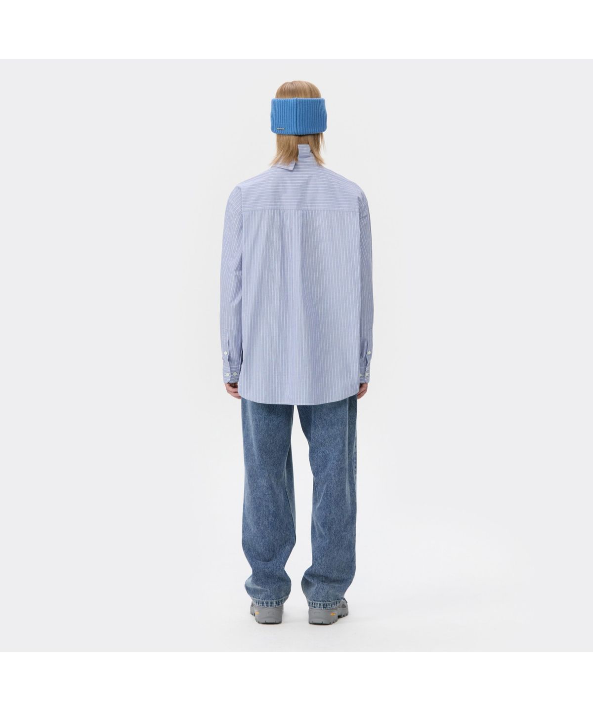 커스텀멜로우(CUSTOMELLOW) Blue Loose Fit Drawstring Jeans CWPAA25587BUX