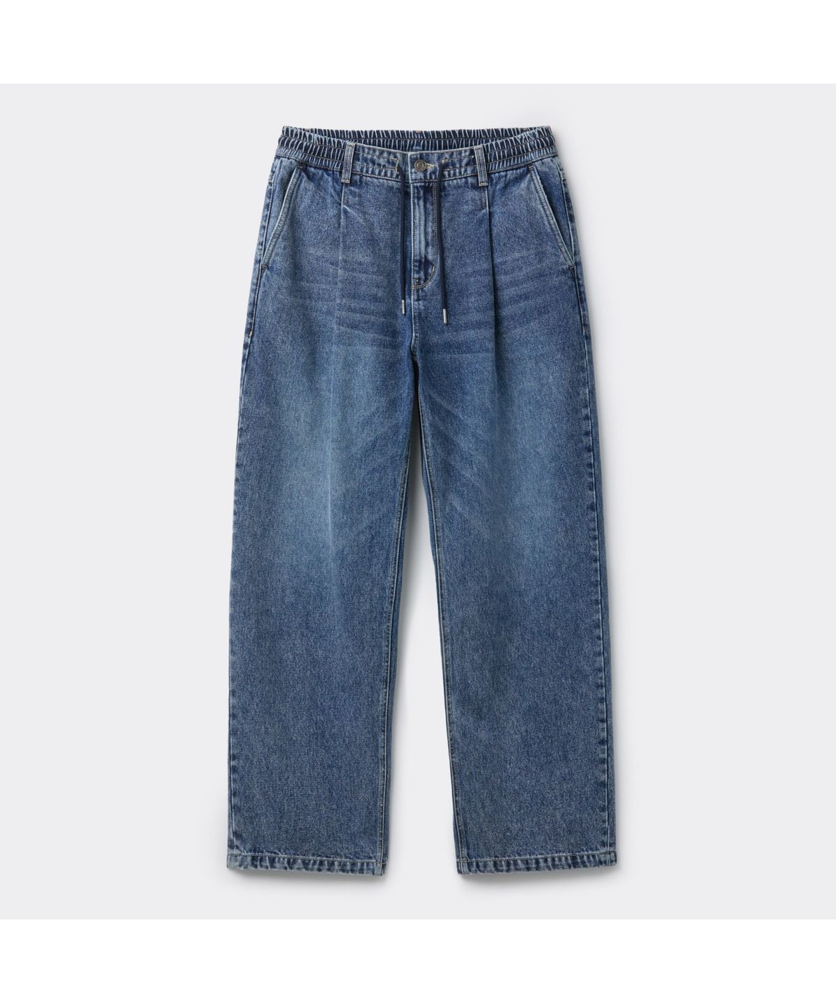 커스텀멜로우(CUSTOMELLOW) Blue Loose Fit Drawstring Jeans CWPAA25587BUX