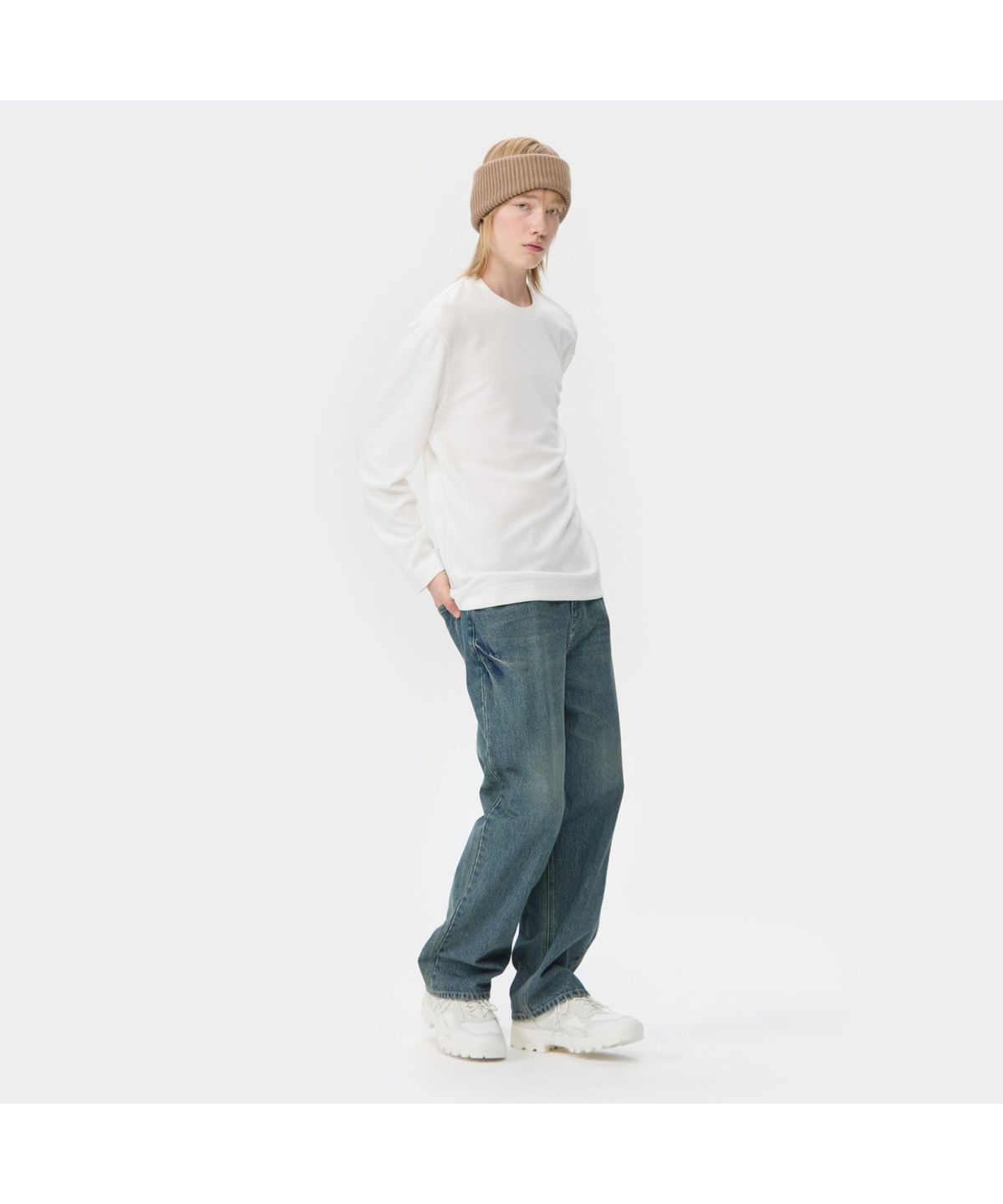 커스텀멜로우(CUSTOMELLOW) Blue Straight Fit Jeans CWPAA25582BUX