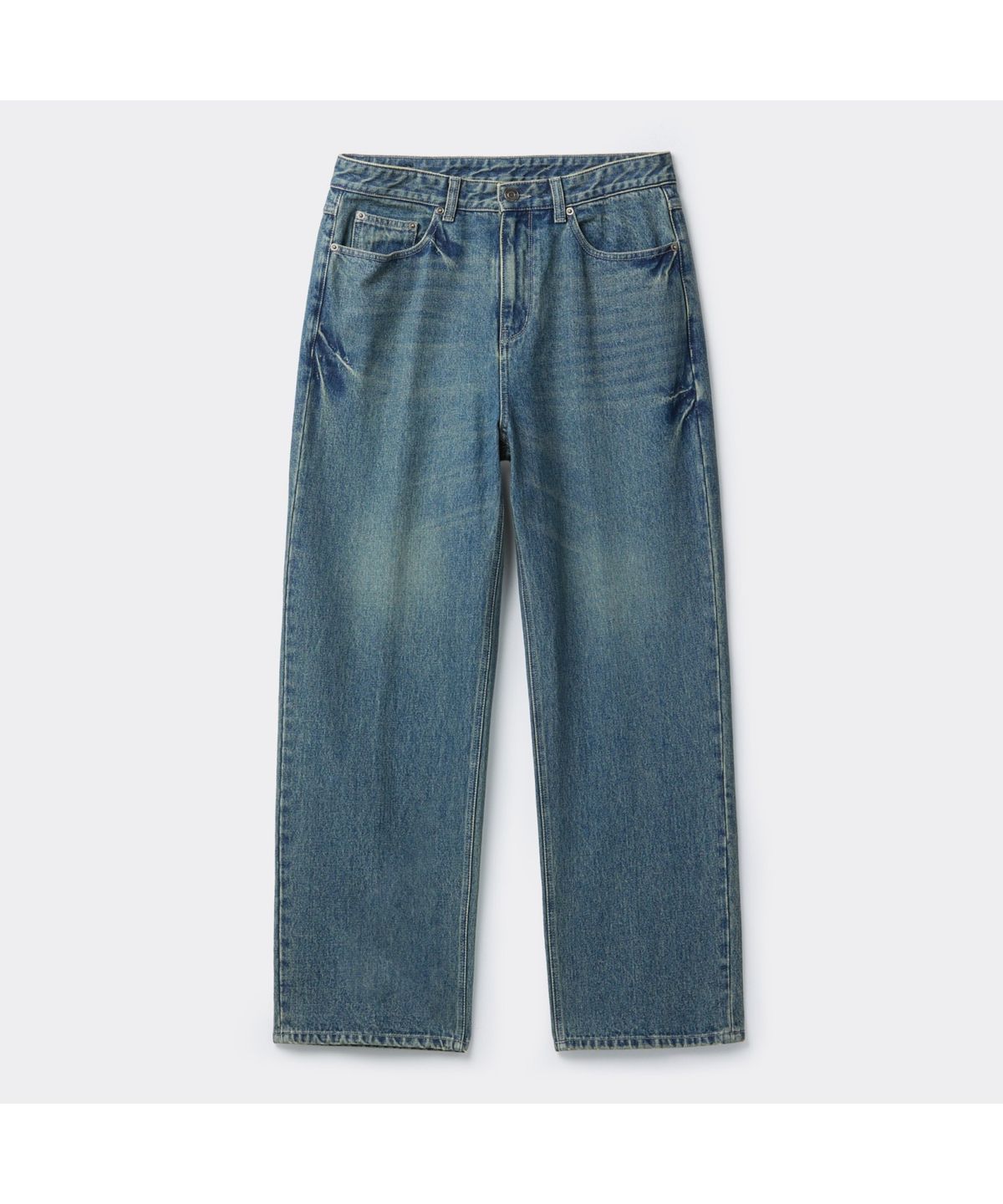 커스텀멜로우(CUSTOMELLOW) Blue Straight Fit Jeans CWPAA25582BUX