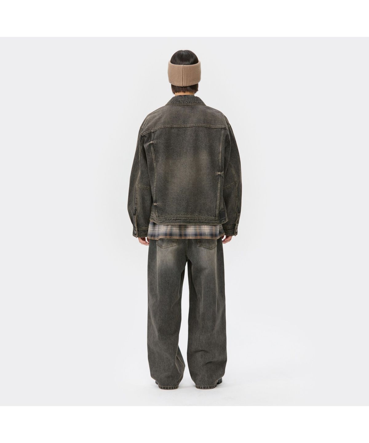 커스텀멜로우(CUSTOMELLOW) Brown Wide Fit Jeans CWPAA25592BKX