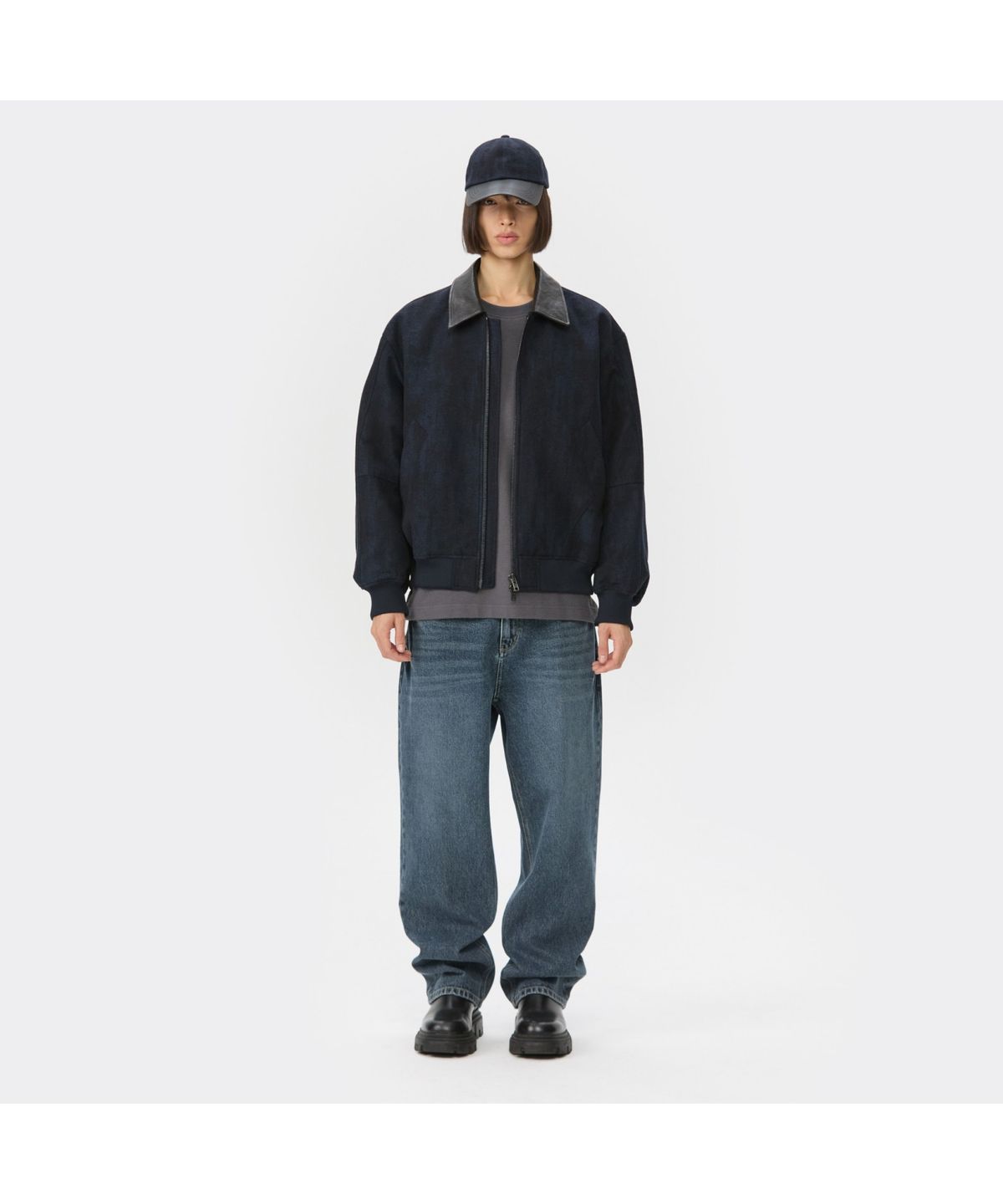 커스텀멜로우(CUSTOMELLOW) Dark Blue Straight Fit Jeans CWPAA25583BUX