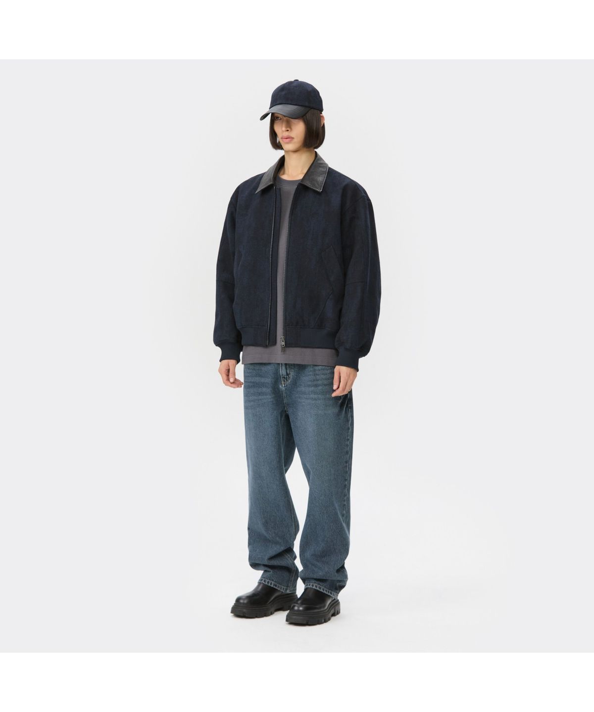 커스텀멜로우(CUSTOMELLOW) Dark Blue Straight Fit Jeans CWPAA25583BUX