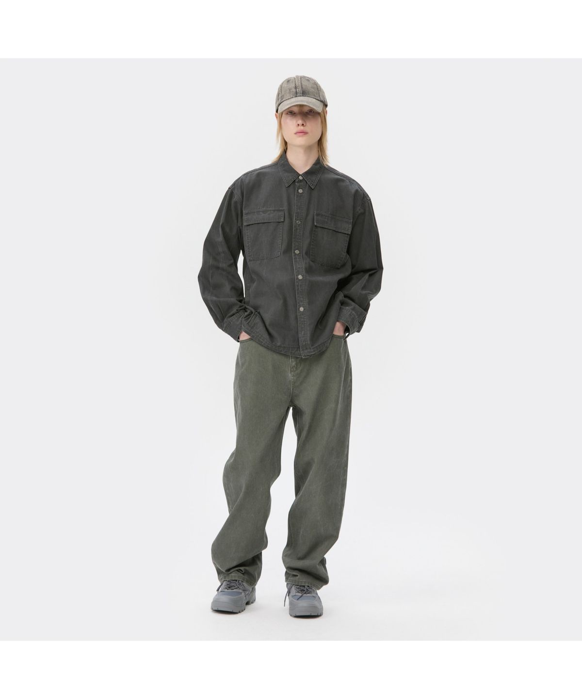 커스텀멜로우(CUSTOMELLOW) Green Straight Fit Dyed Pants CWPAA25586GRX