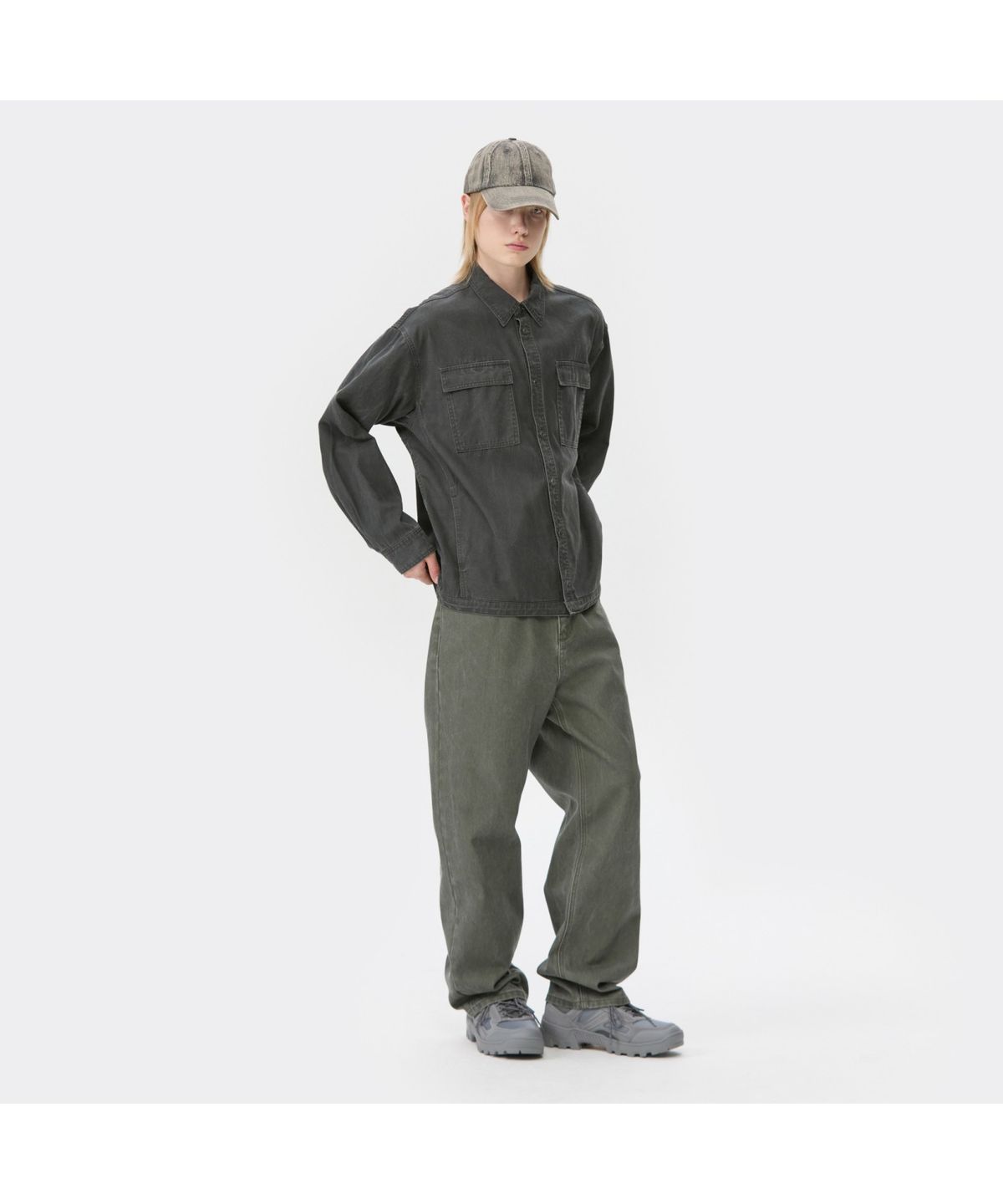 커스텀멜로우(CUSTOMELLOW) Green Straight Fit Dyed Pants CWPAA25586GRX