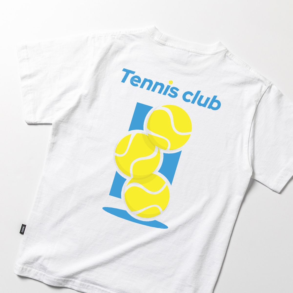 스플래시코드 키즈(SPLASHCODE KIDS) 키즈 반팔 티셔츠 화이트 - 테니스 클럽 블루(Tennis Club Blue)