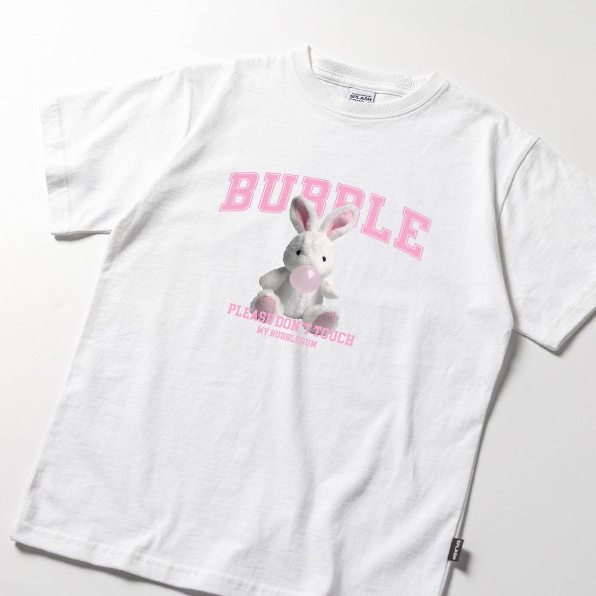 스플래시코드 키즈(SPLASHCODE KIDS) 키즈 반팔 티셔츠 화이트 - 버블껌(Bubble Gum)