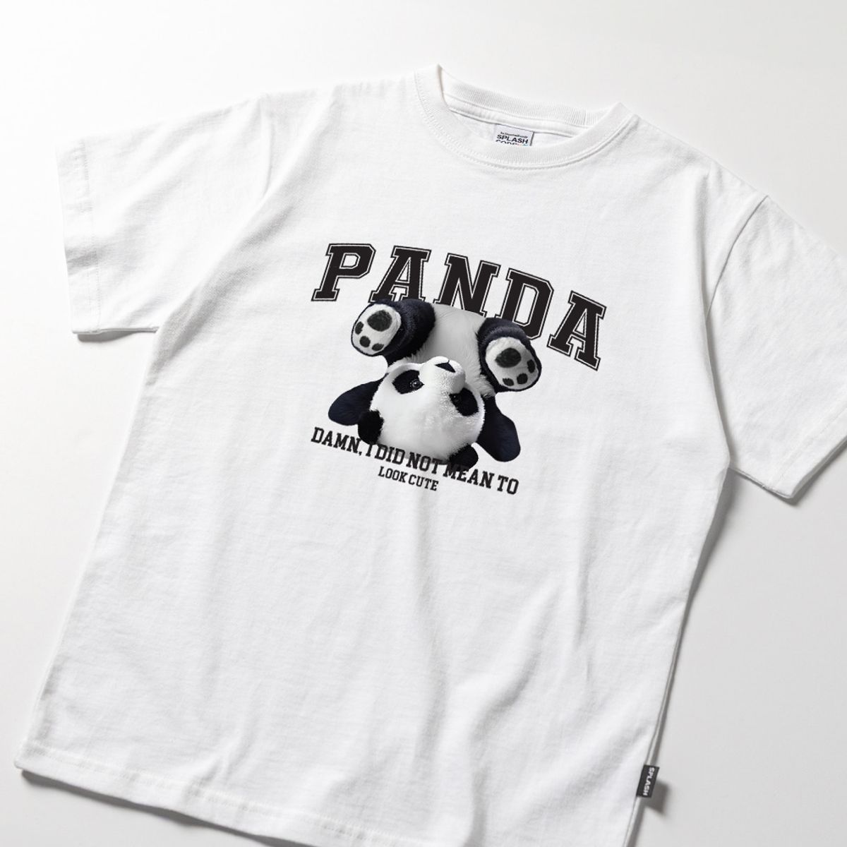 스플래시코드 키즈(SPLASHCODE KIDS) 키즈 반팔 티셔츠 화이트 - 팬더(Panda)
