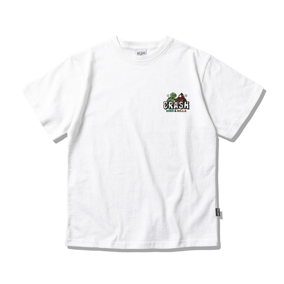 스플래시코드 키즈(SPLASHCODE KIDS) 키즈 반팔 티셔츠 화이트 - 크래시(Crash)