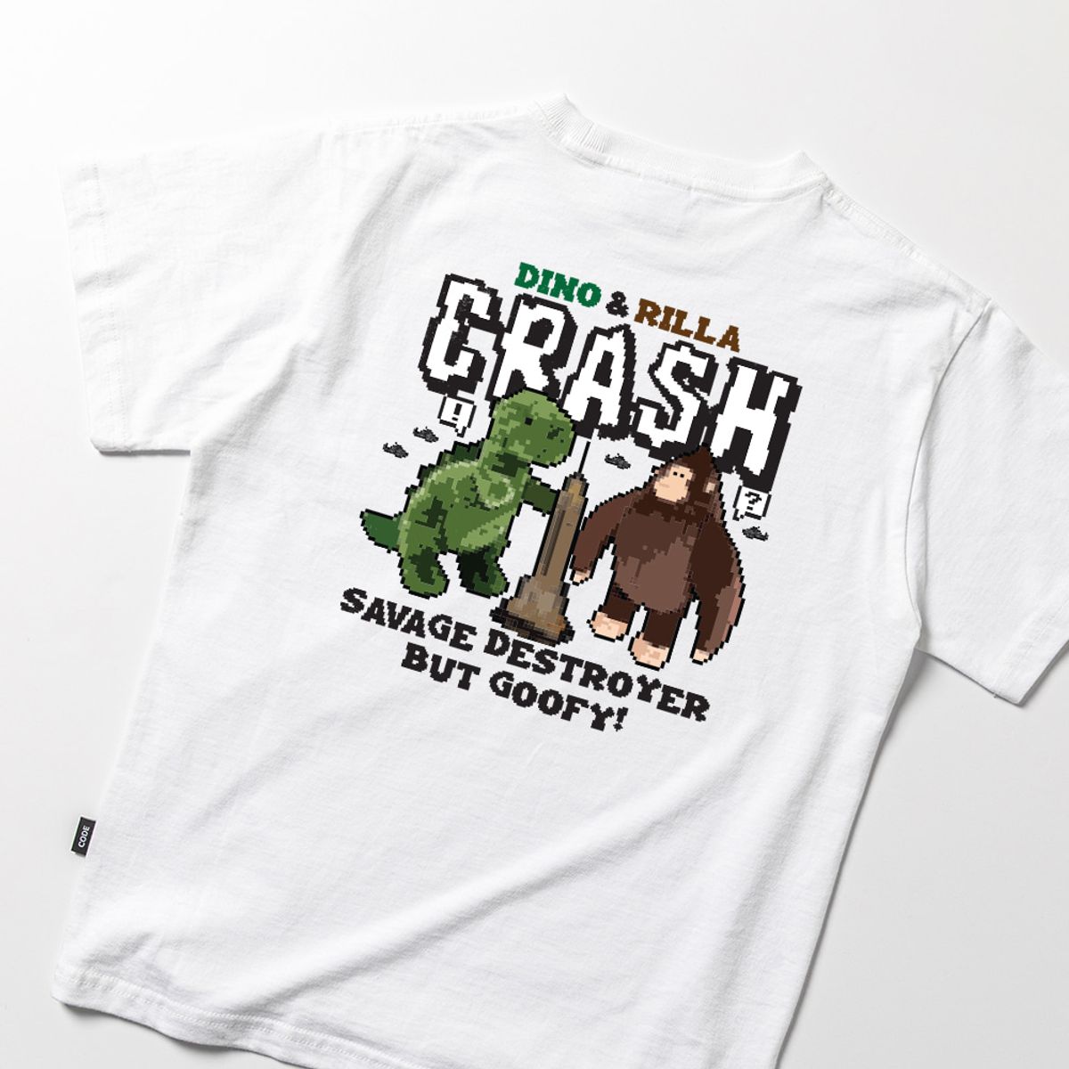 스플래시코드 키즈(SPLASHCODE KIDS) 키즈 반팔 티셔츠 화이트 - 크래시(Crash)