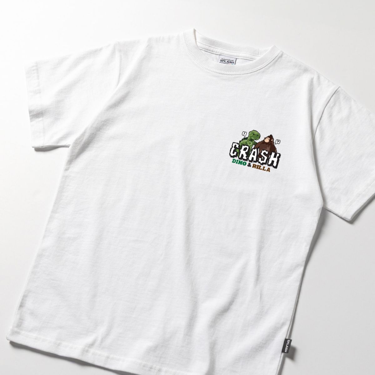 스플래시코드 키즈(SPLASHCODE KIDS) 키즈 반팔 티셔츠 화이트 - 크래시(Crash)