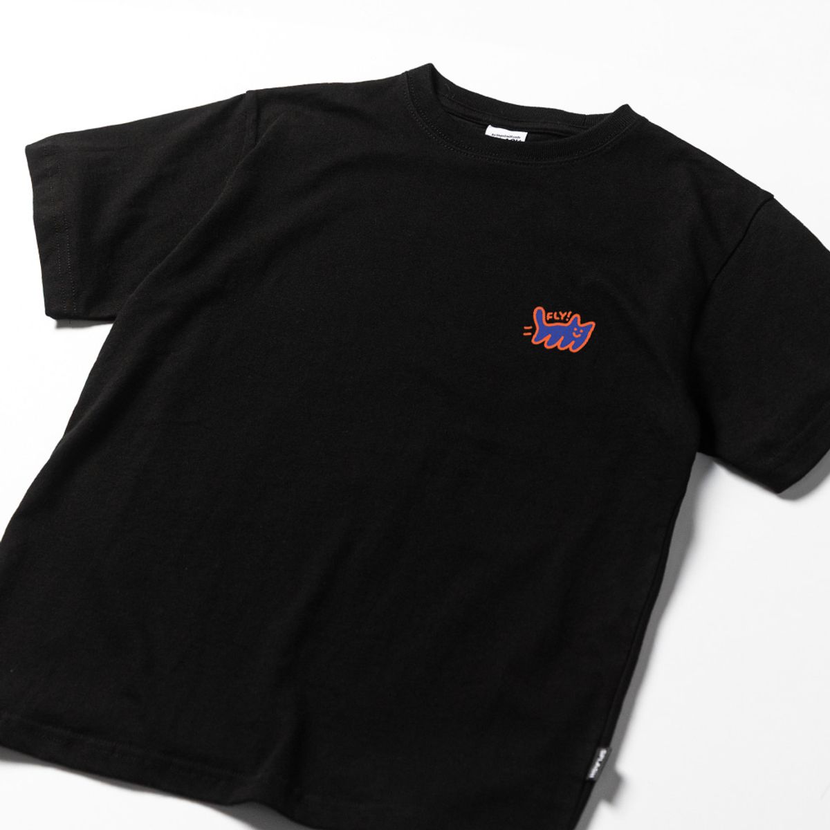 스플래시코드 키즈(SPLASHCODE KIDS) 키즈 반팔 티셔츠 블랙 - 플라잉 캣(Flying Cat)