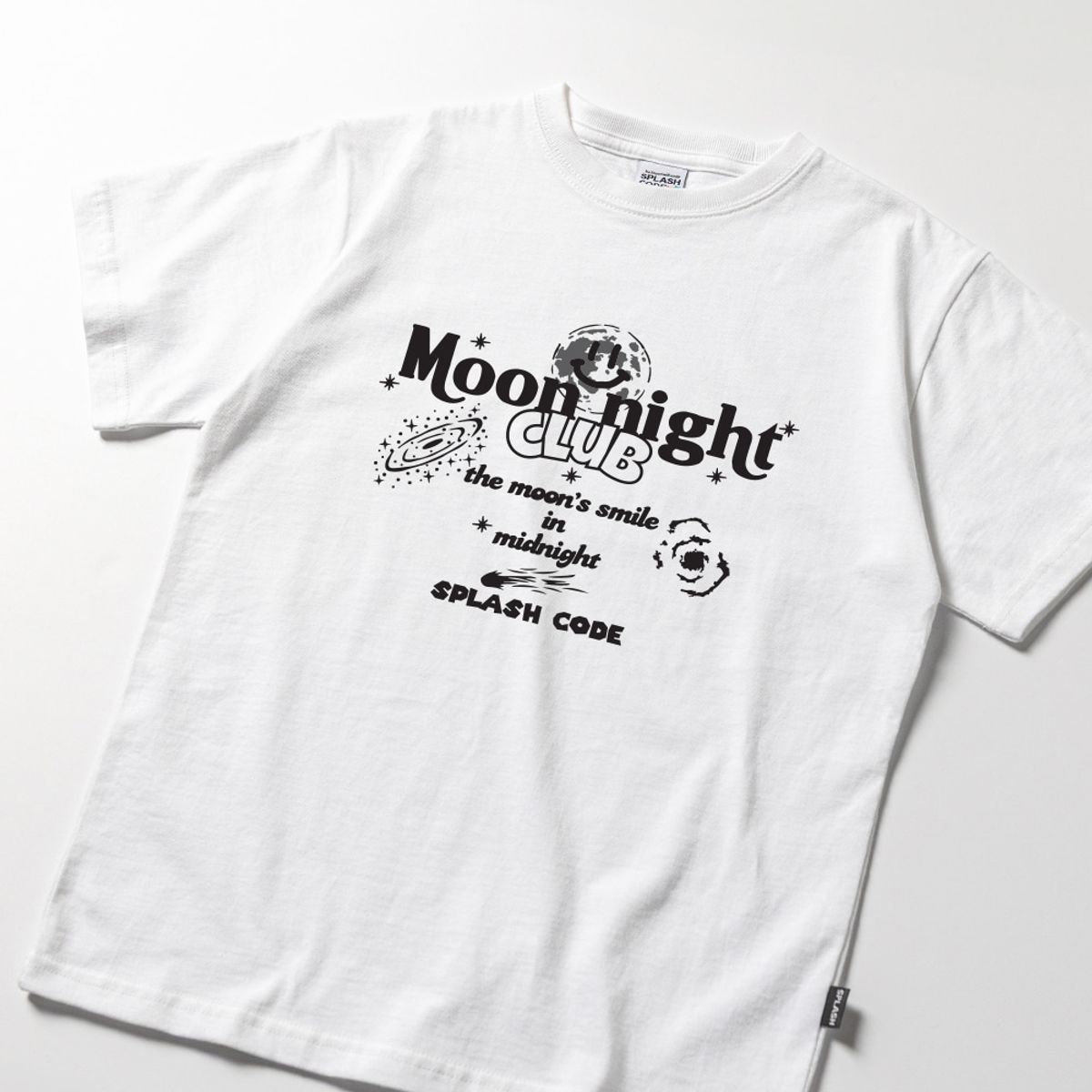 스플래시코드 키즈(SPLASHCODE KIDS) 키즈 반팔 티셔츠 화이트 - 문 나이트(Moon Night)