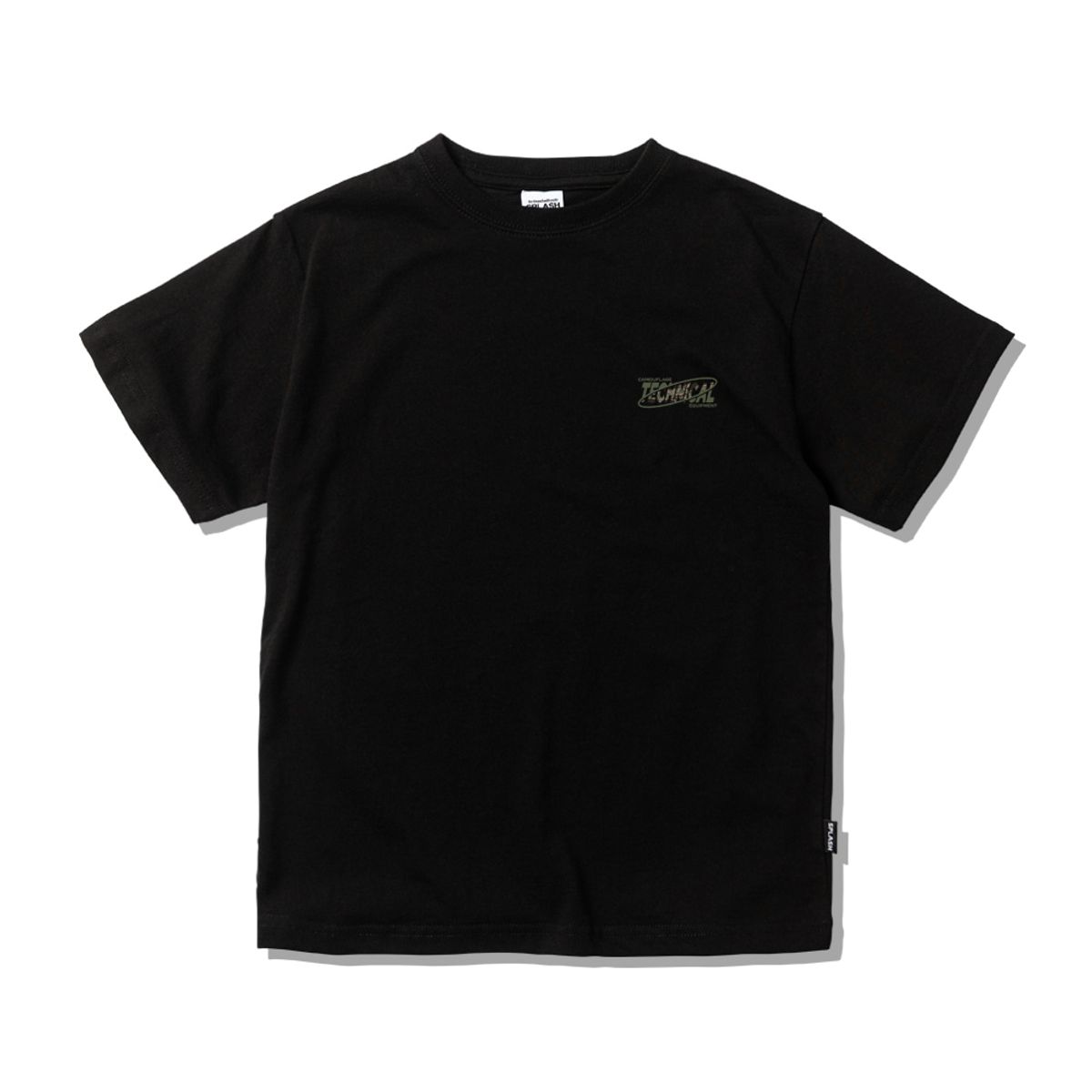 스플래시코드 키즈(SPLASHCODE KIDS) 키즈 반팔 티셔츠 블랙 - 타이거 스트라이프(Tiger Stripe)