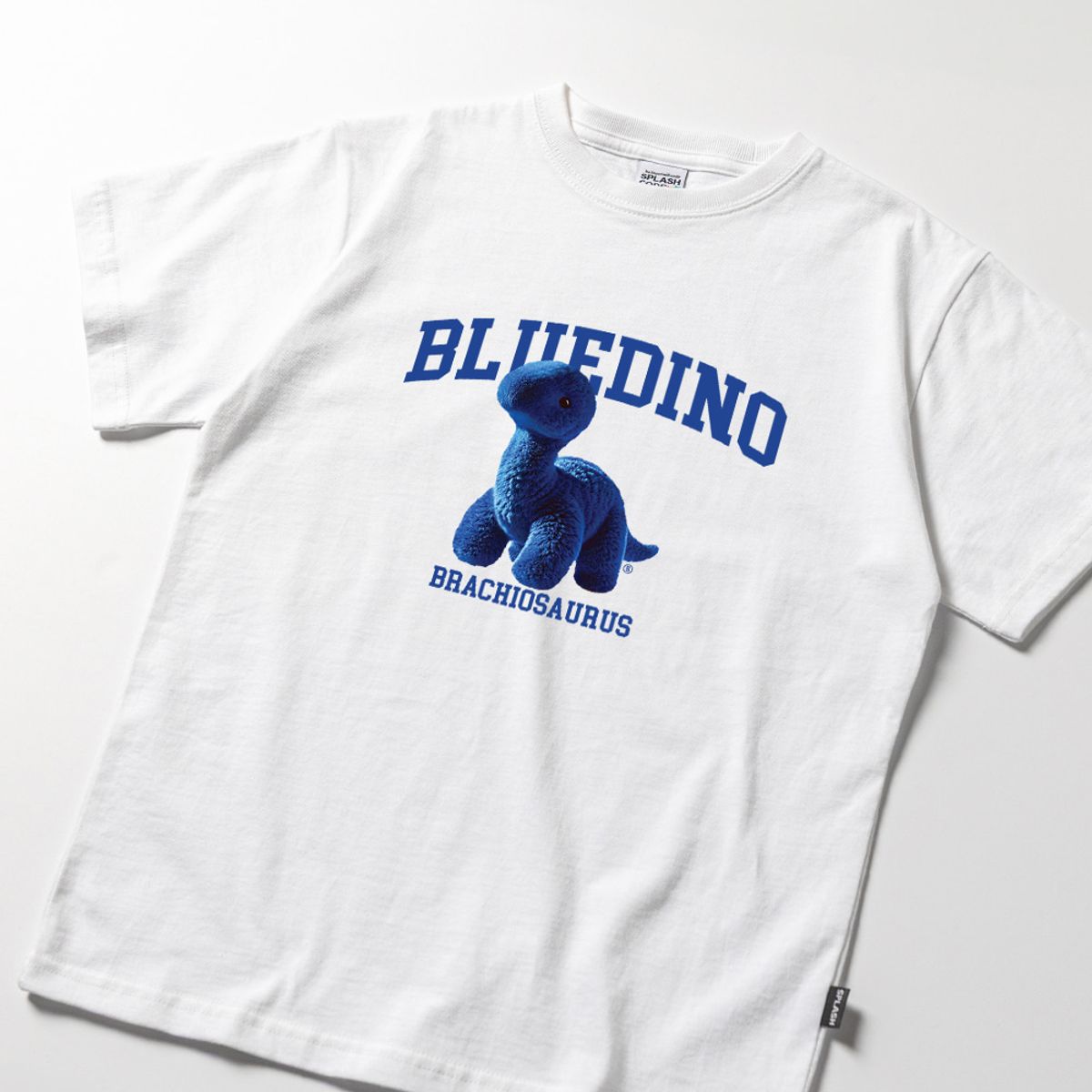 스플래시코드 키즈(SPLASHCODE KIDS) 키즈 반팔 티셔츠 화이트 - 블루 디노(Blue Dino)