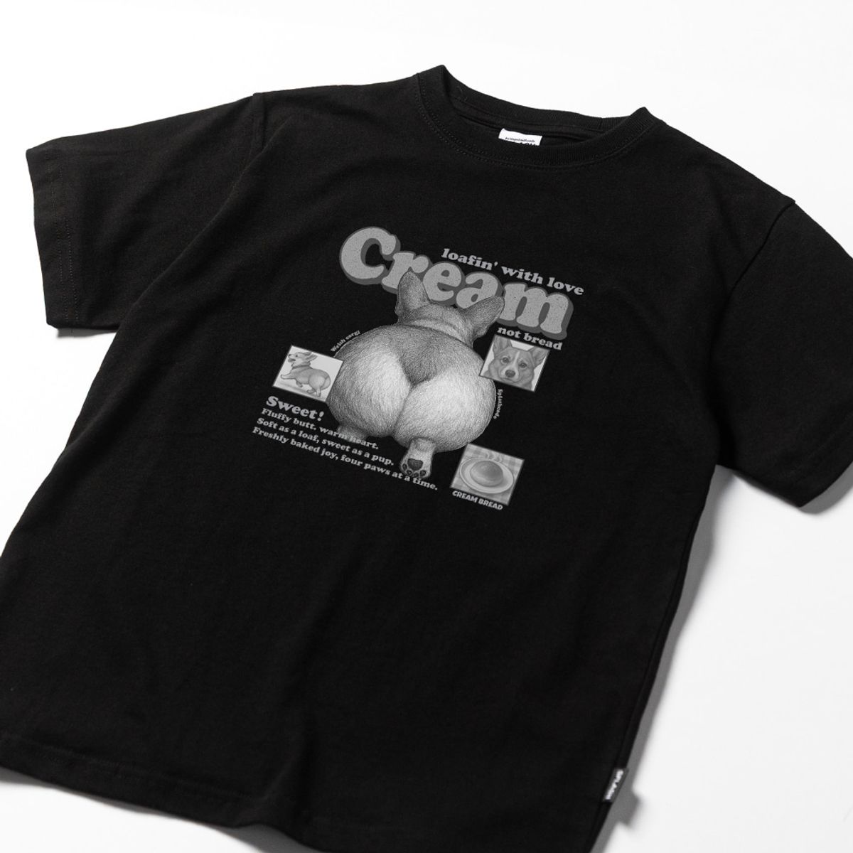 스플래시코드 키즈(SPLASHCODE KIDS) 키즈 반팔 티셔츠 블랙 - 크림빵(Cream Bread)