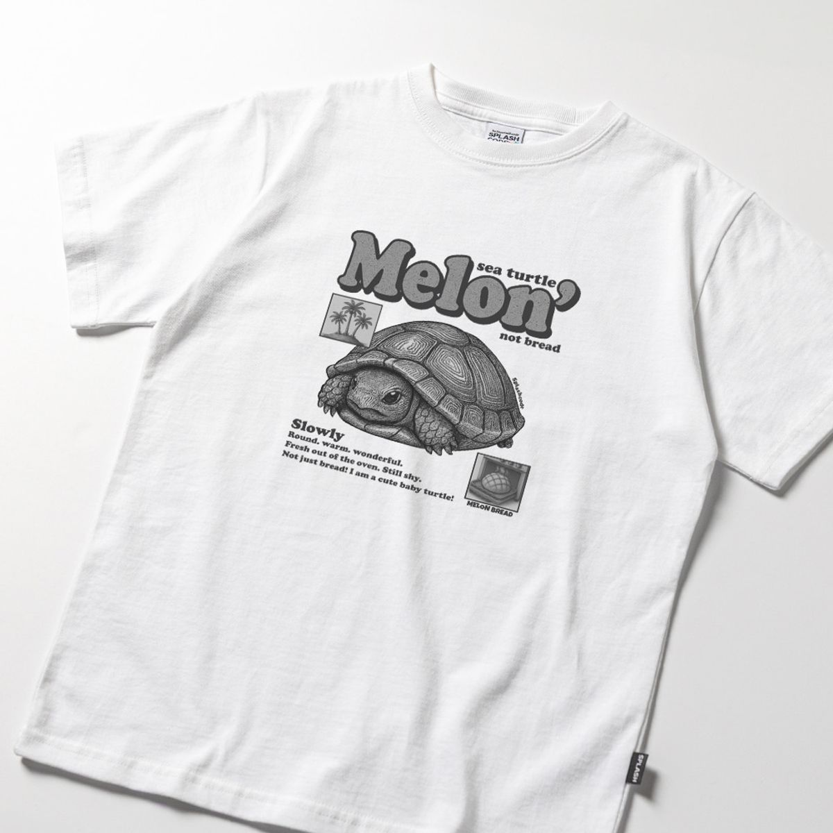 스플래시코드 키즈(SPLASHCODE KIDS) 키즈 반팔 티셔츠 화이트 - 메론빵(Melon Bread)