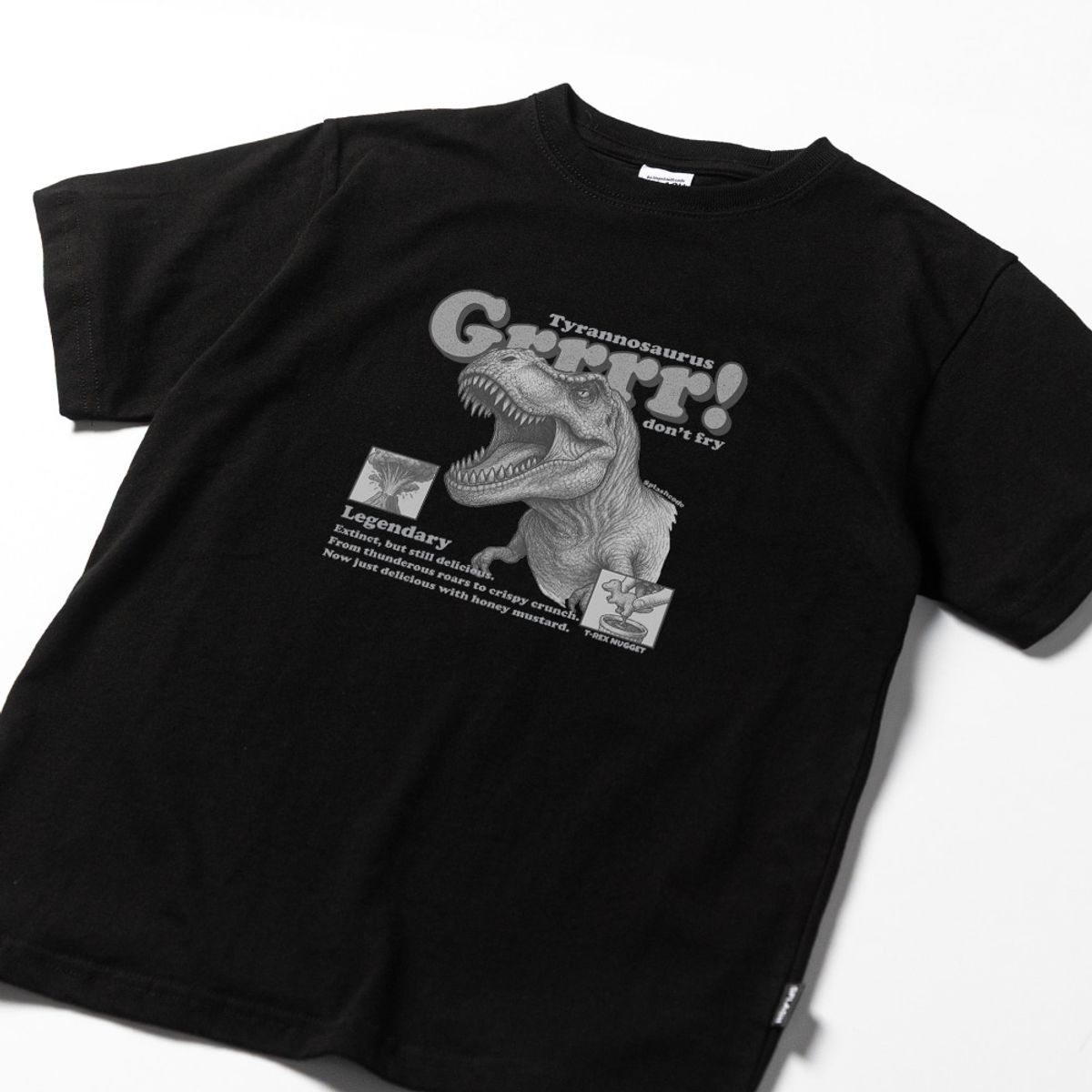 스플래시코드 키즈(SPLASHCODE KIDS) 키즈 반팔 티셔츠 블랙 - 치킨너겟(Nugget)