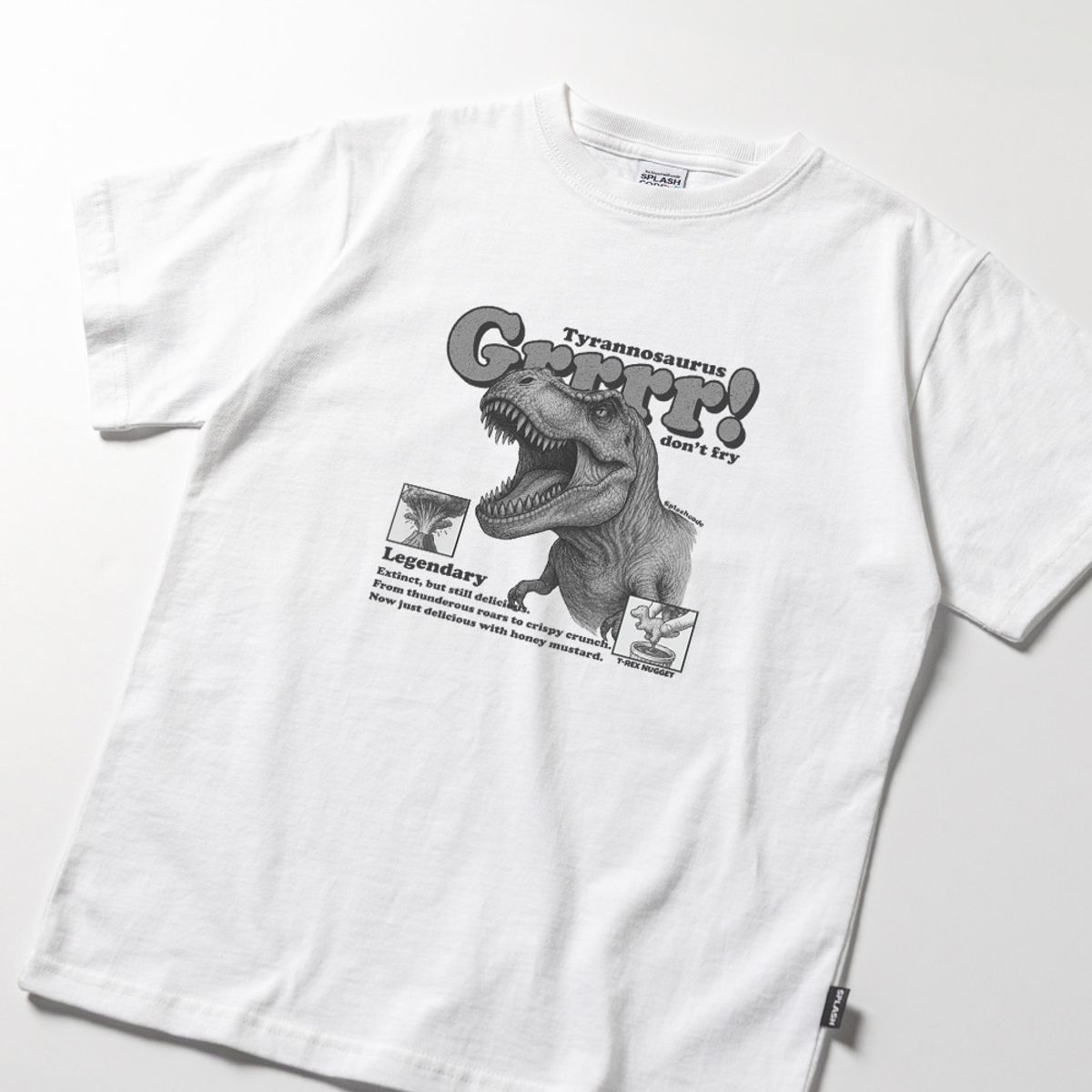 스플래시코드 키즈(SPLASHCODE KIDS) 키즈 반팔 티셔츠 화이트 - 치킨너겟(Nugget)
