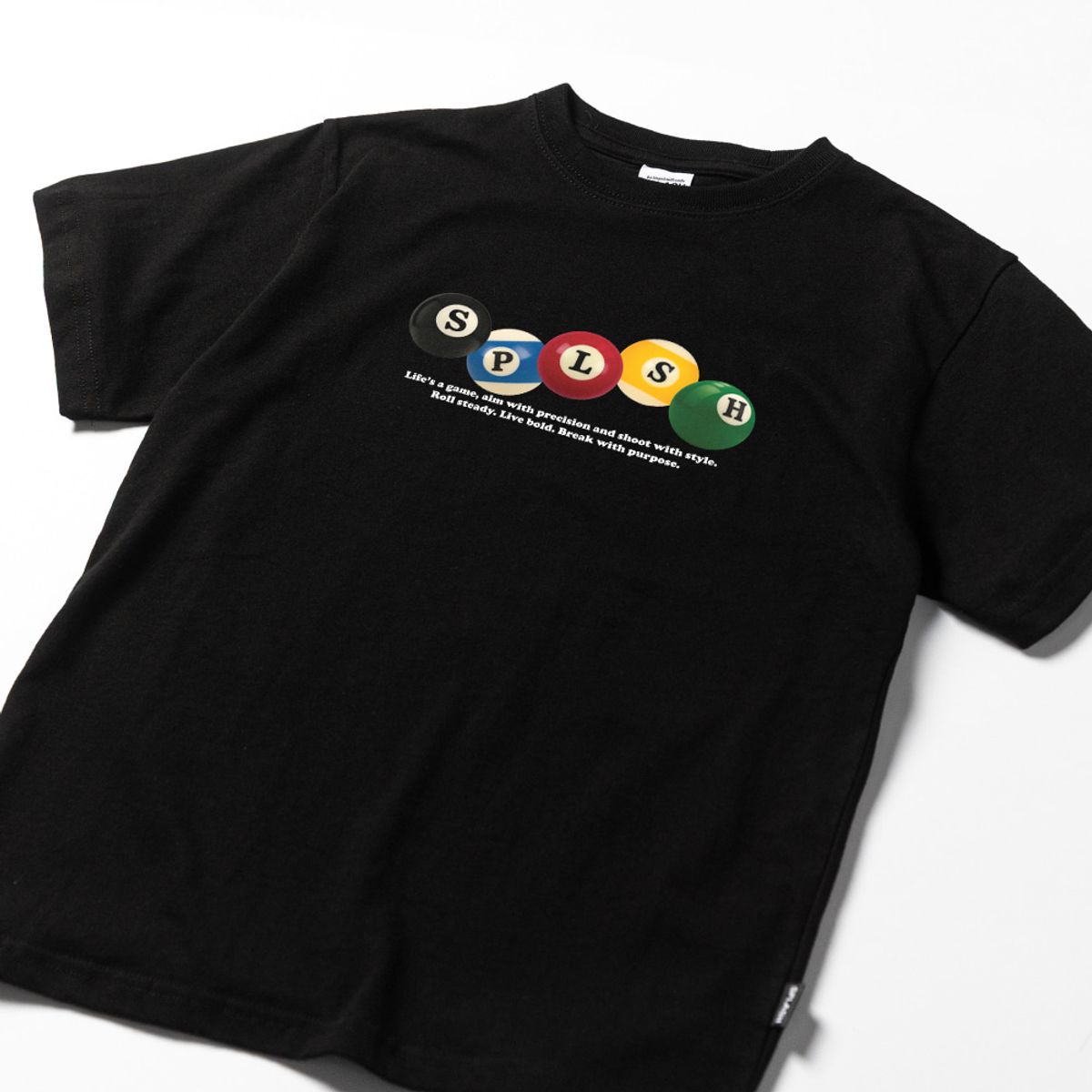 스플래시코드 키즈(SPLASHCODE KIDS) 키즈 반팔 티셔츠 블랙 - 빌리어즈(Billiards)