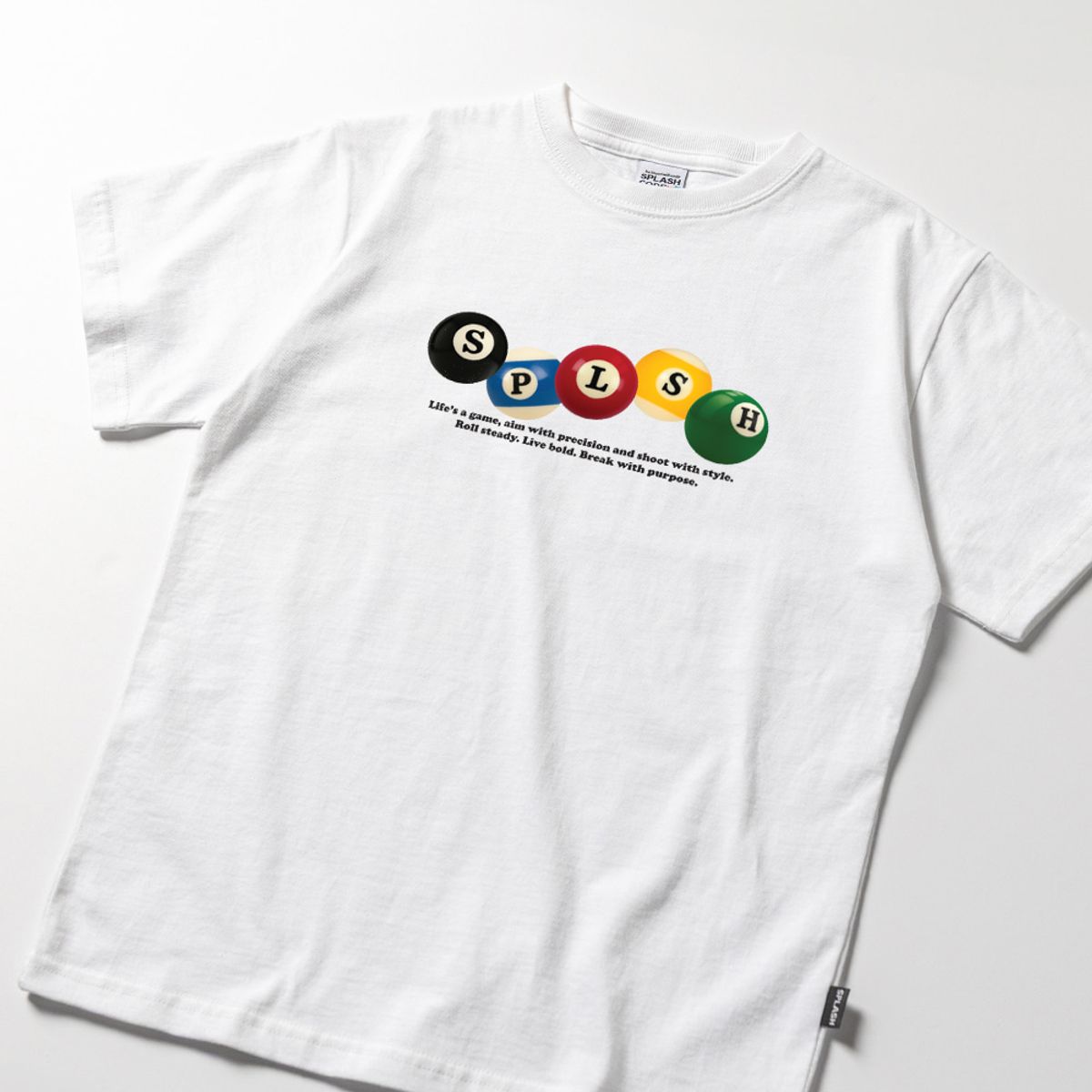 스플래시코드 키즈(SPLASHCODE KIDS) 키즈 반팔 티셔츠 화이트 - 빌리어즈(Billiards)