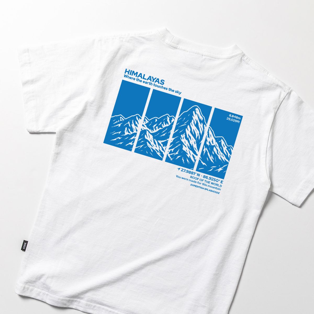 스플래시코드 키즈(SPLASHCODE KIDS) 키즈 반팔 티셔츠 화이트 - 히말라야(Himalayas)