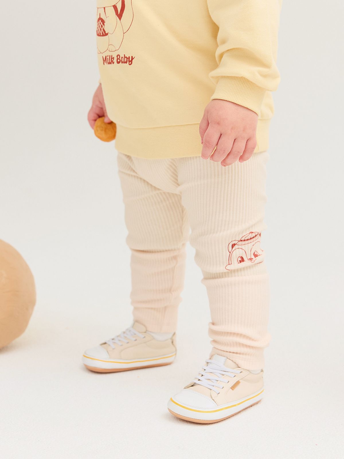 밀크베이비(MILKBABY) 시나몬아기다람쥐 골지레깅스 유아상하복