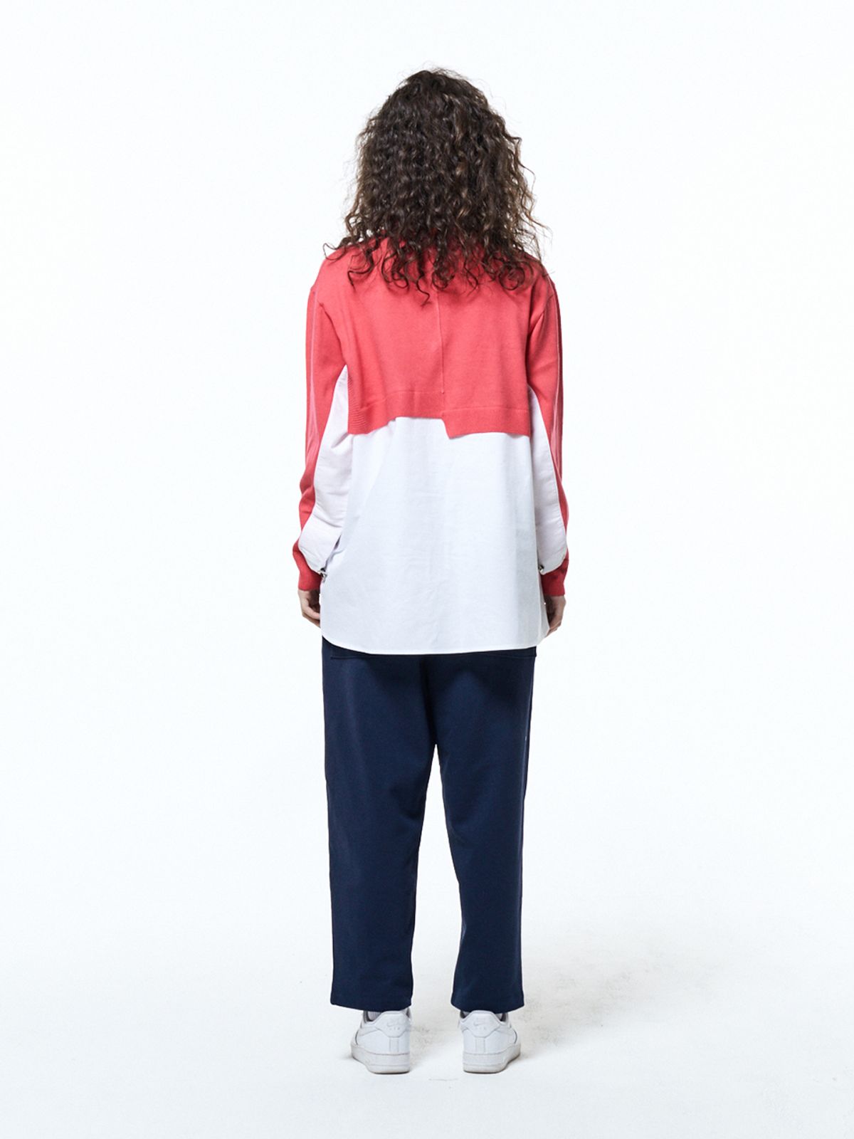 하우스공칠이씨(HAUS072C) KNIT SHIRTS MIX TOP PINK
