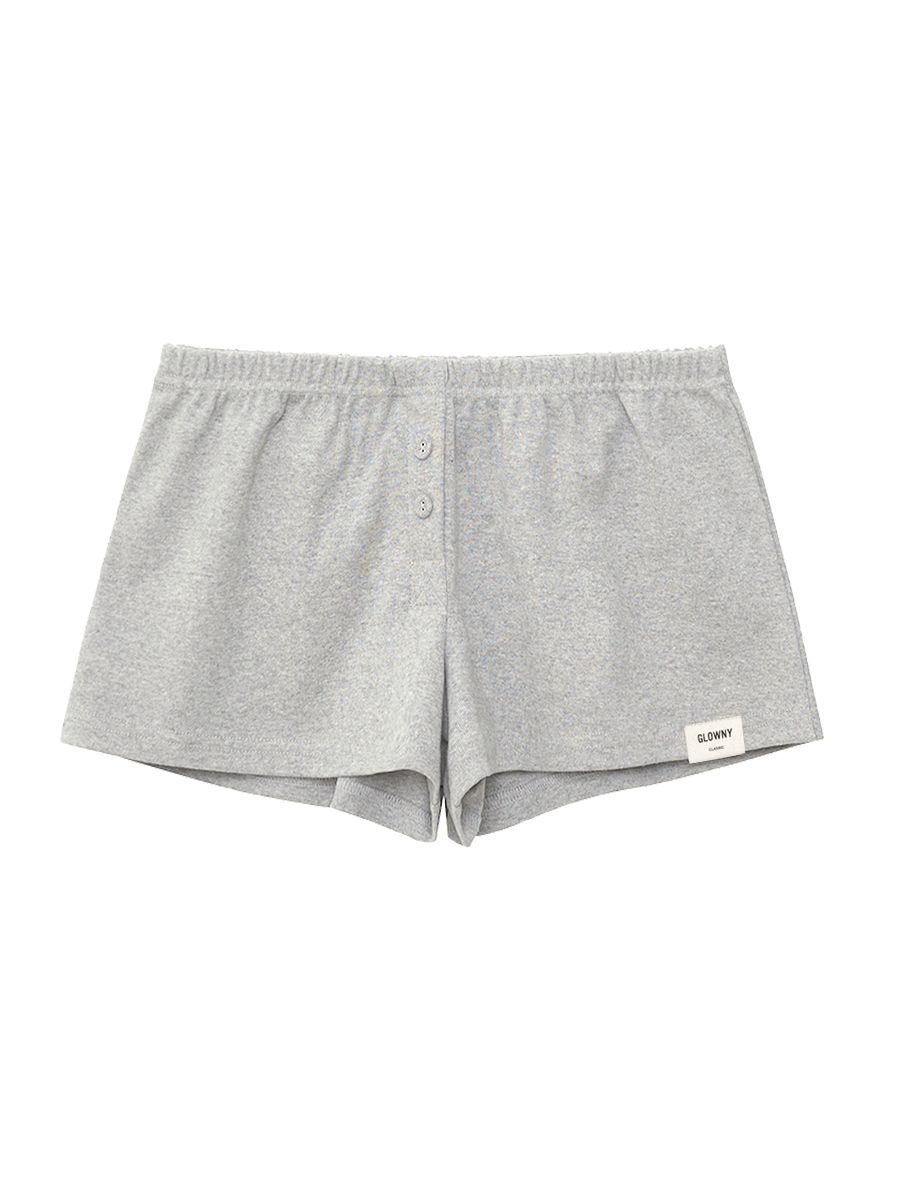 ★GLOWNY★ BUTTON FLY MINI SHORTS (BLACK) BUTTON FLY MINI SHORTS (BLACK) - GLOWNY