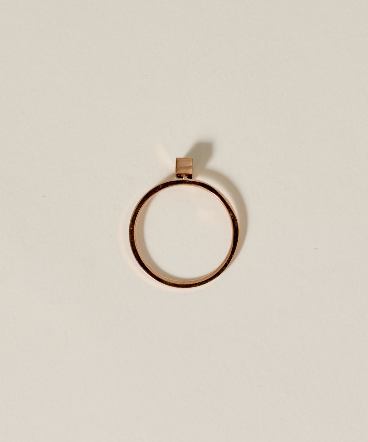 노비스도쿄(NOVICE TOKYO) 사각형 스톤 모티프 반지 Rectangle Stone Motif Ring［Stainless］/ Gold