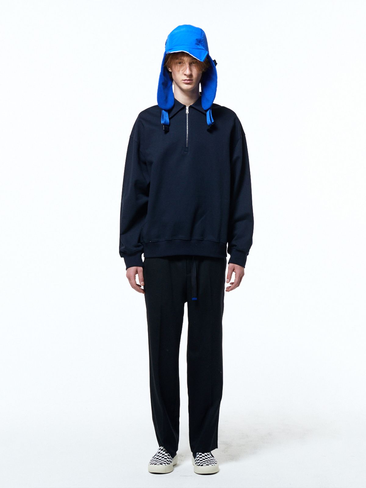 하우스공칠이씨(HAUS072C) BELT DETAIL PANTS BLACK