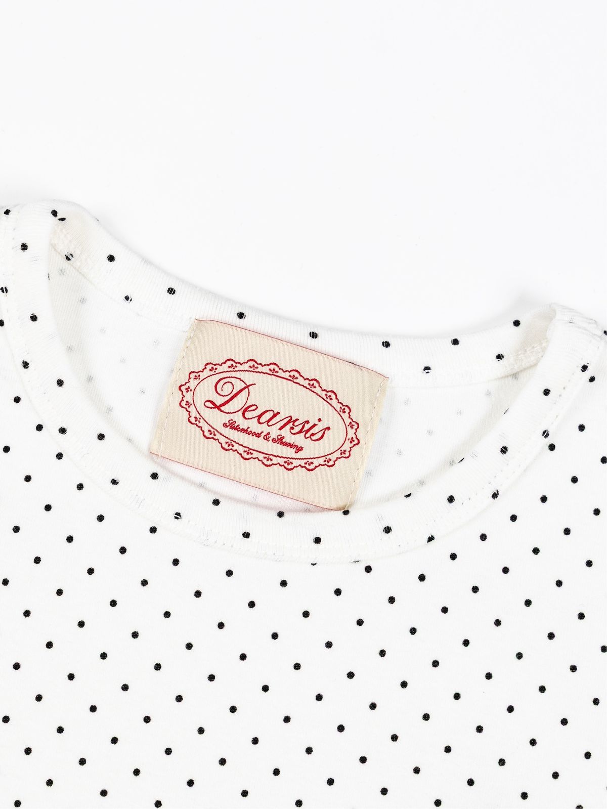 디어시스(Dearsis) Dot Cropped Tee (Black Dot)