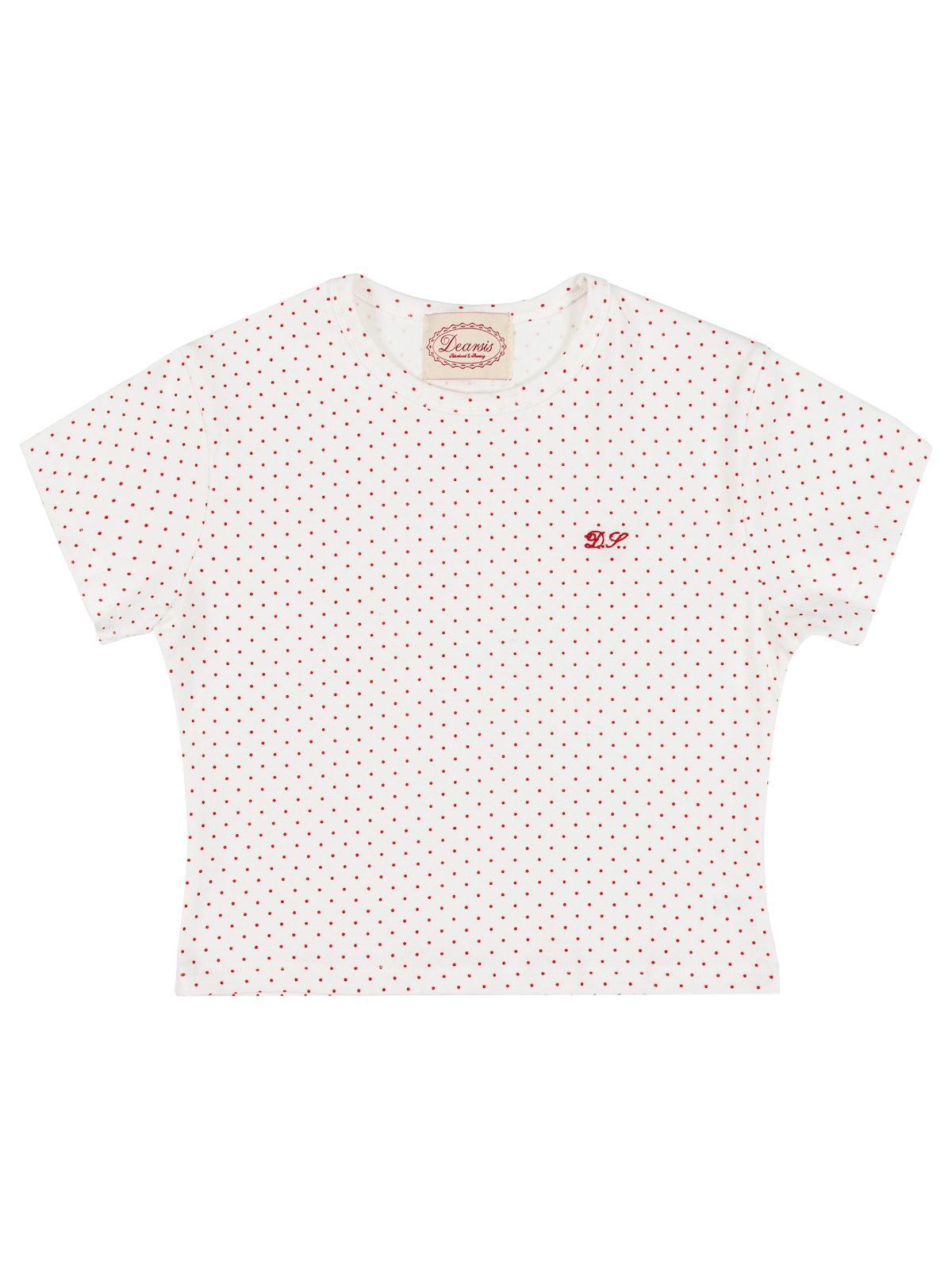 디어시스(Dearsis) Dot Cropped Tee (Red Dot)